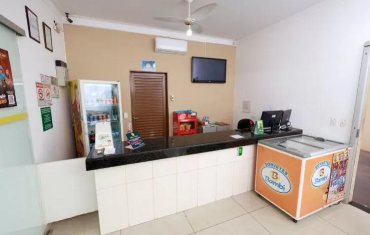 Lobby or reception in Hotel Portela III - Aprox 600m do Thermas dos Laranjais e Hot Beach