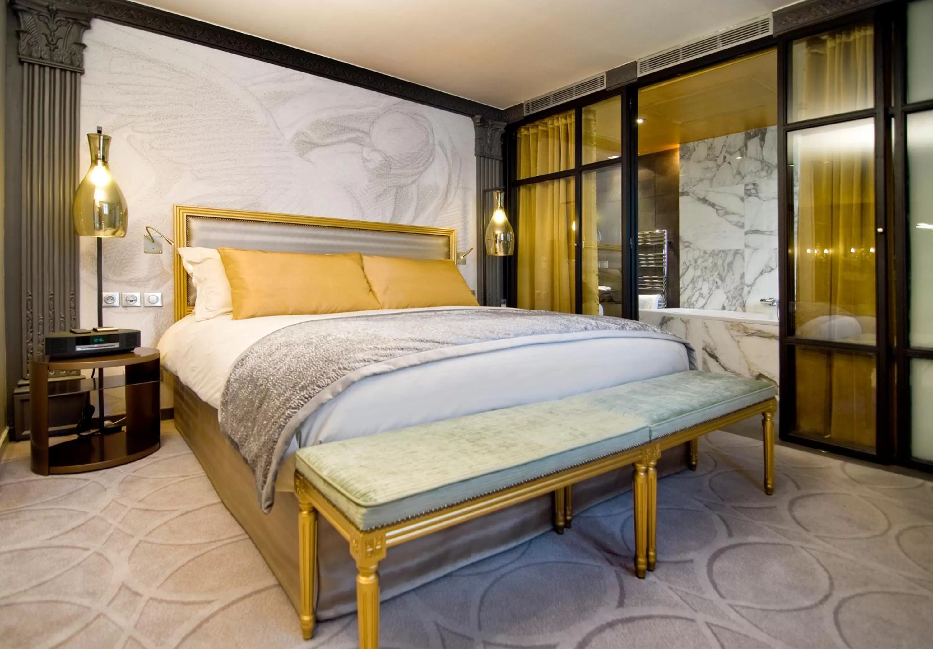 Bed in Sofitel Paris Le Faubourg