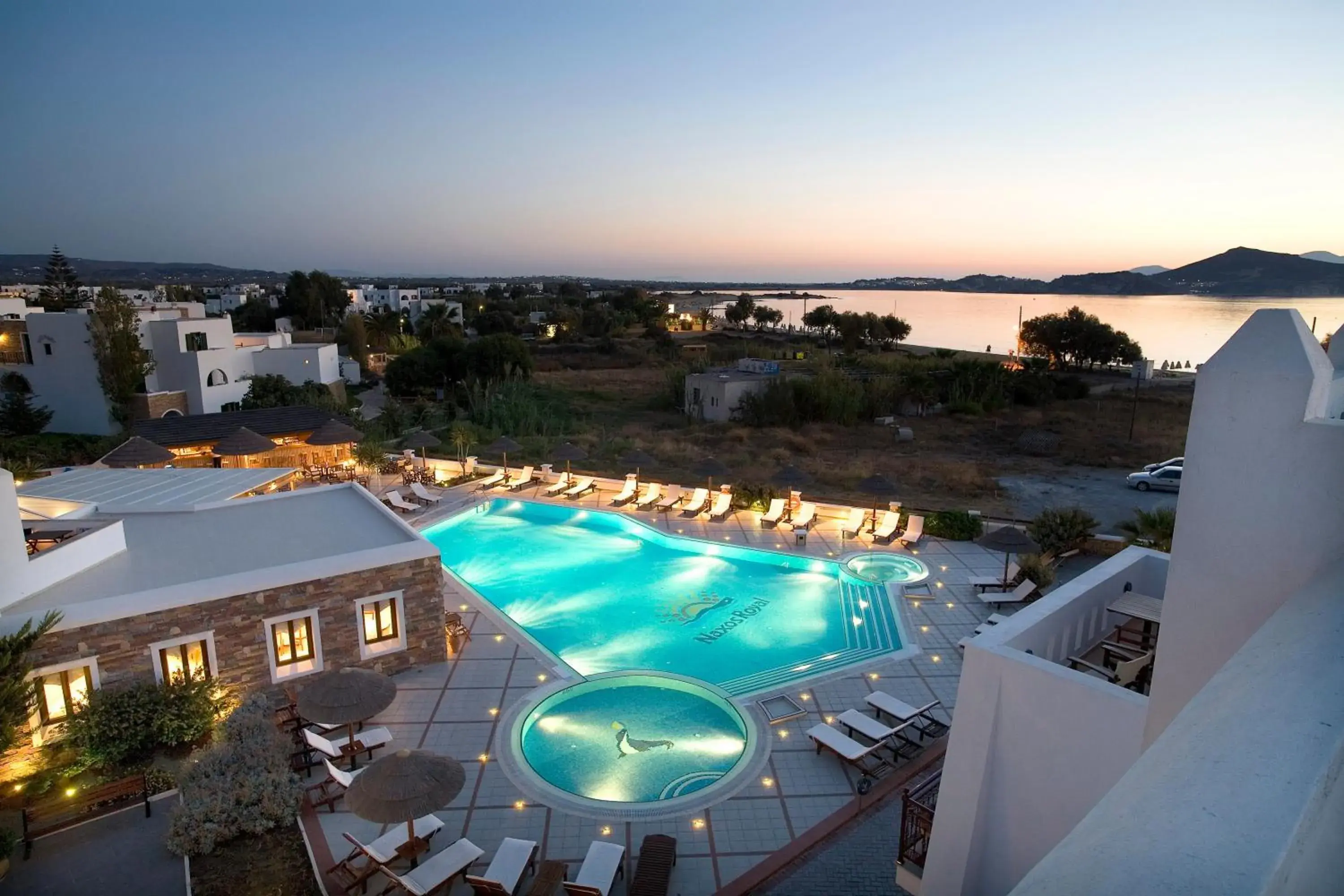 Bird's eye view, Pool View in Naxos Resort Beach Hotel