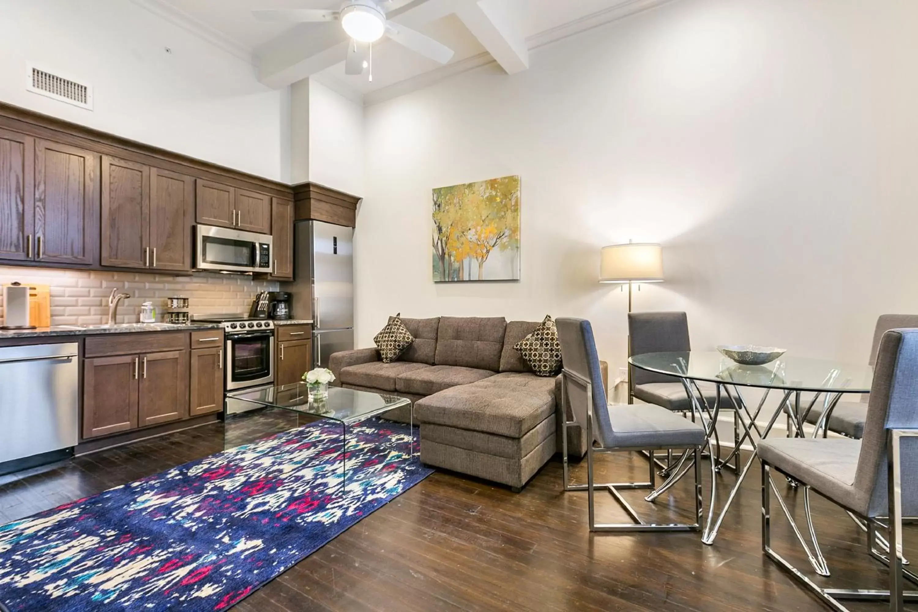 Kitchen or kitchenette, Seating Area in 1 and 2 BR Private Condos Steps Away From French Quarter