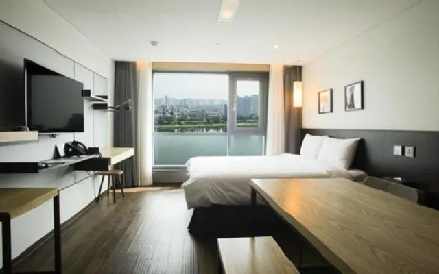 Bedroom in hotel riverside