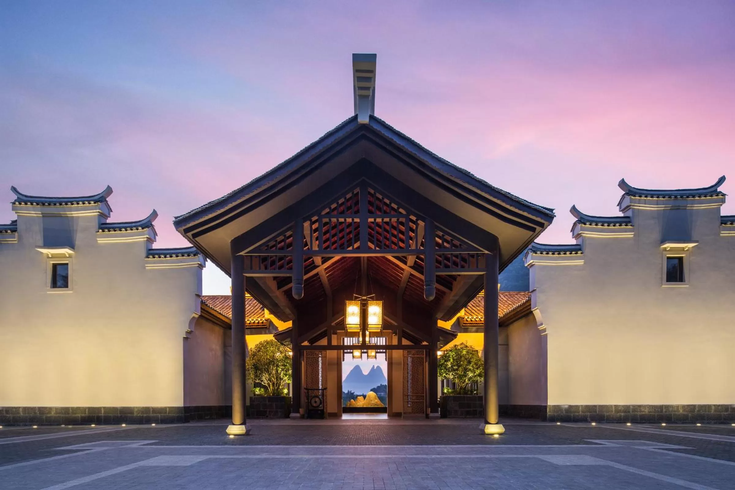 Facade/entrance in Banyan Tree Yangshuo