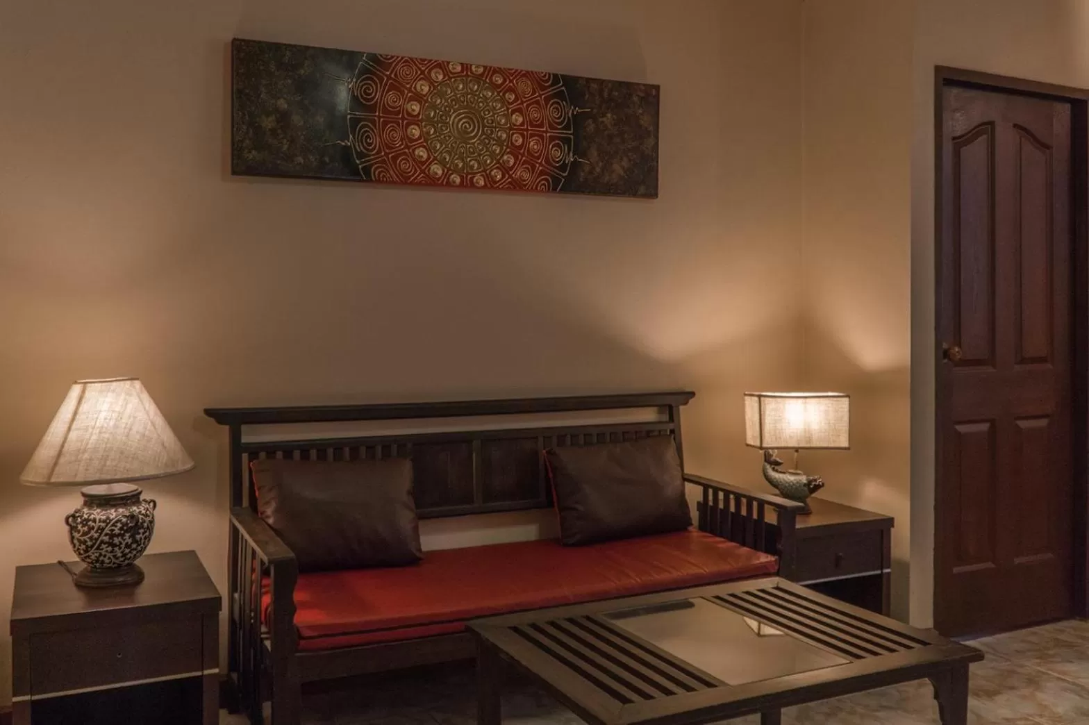 Communal lounge/ TV room, Bed in Noble Place Chiangmai