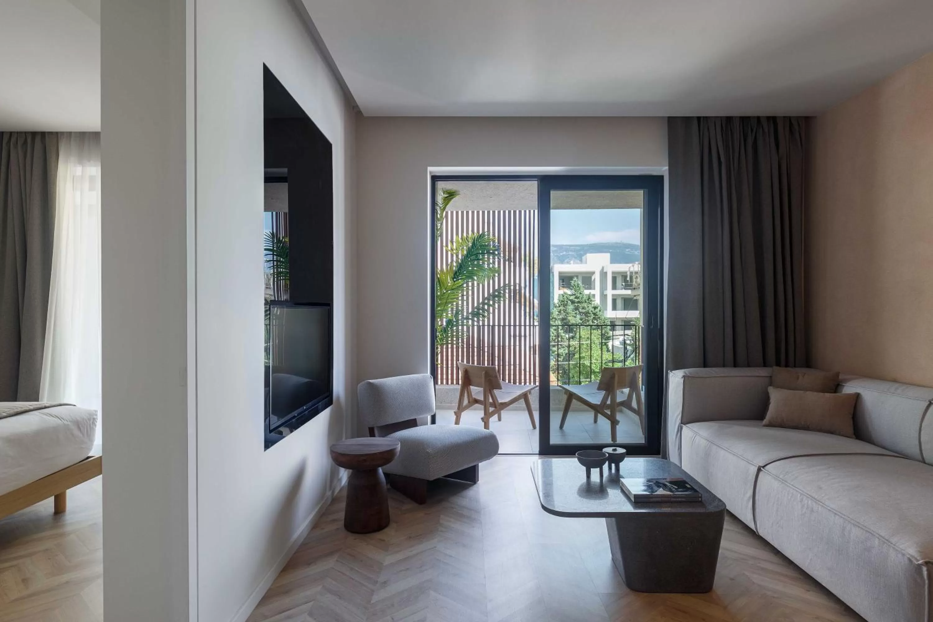 Living room, Bed in The Newel Psychiko