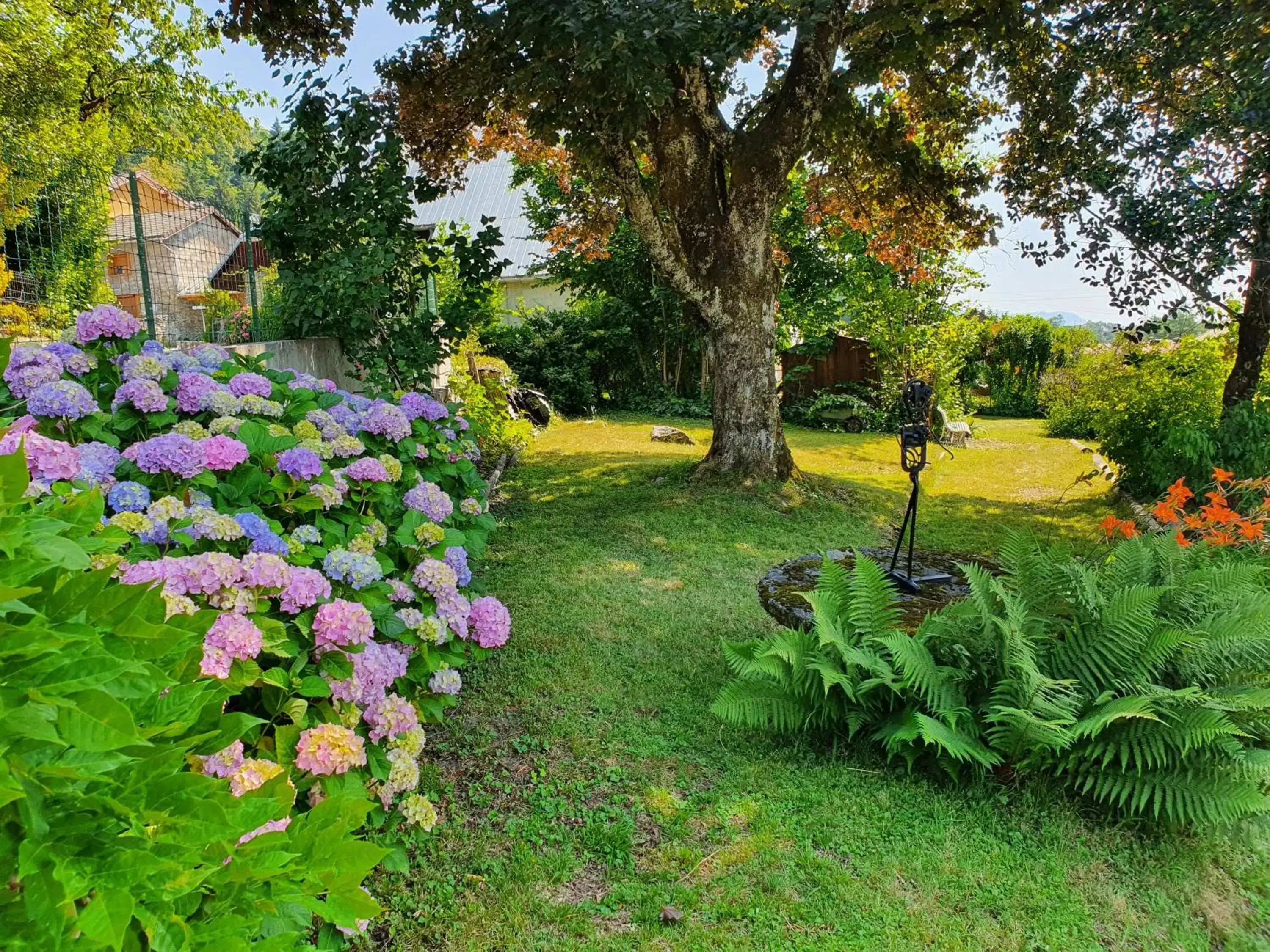 Garden in Chalet les Myrtilles