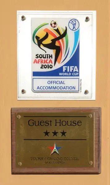 Logo/Certificate/Sign in Treetops Guesthouse