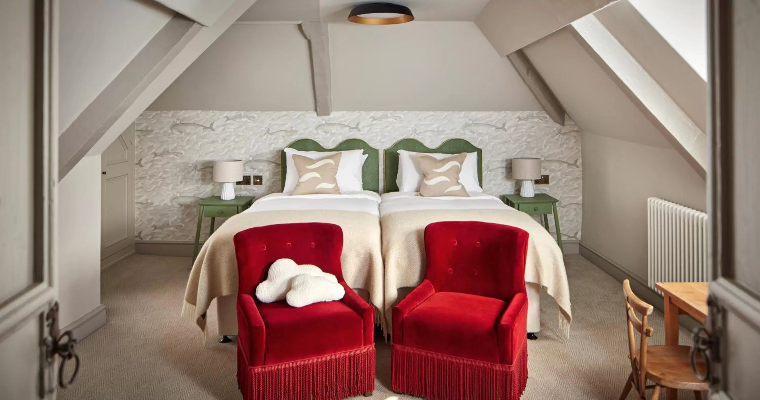 Bed in Moonfleet Manor - A Luxury Family Hotel