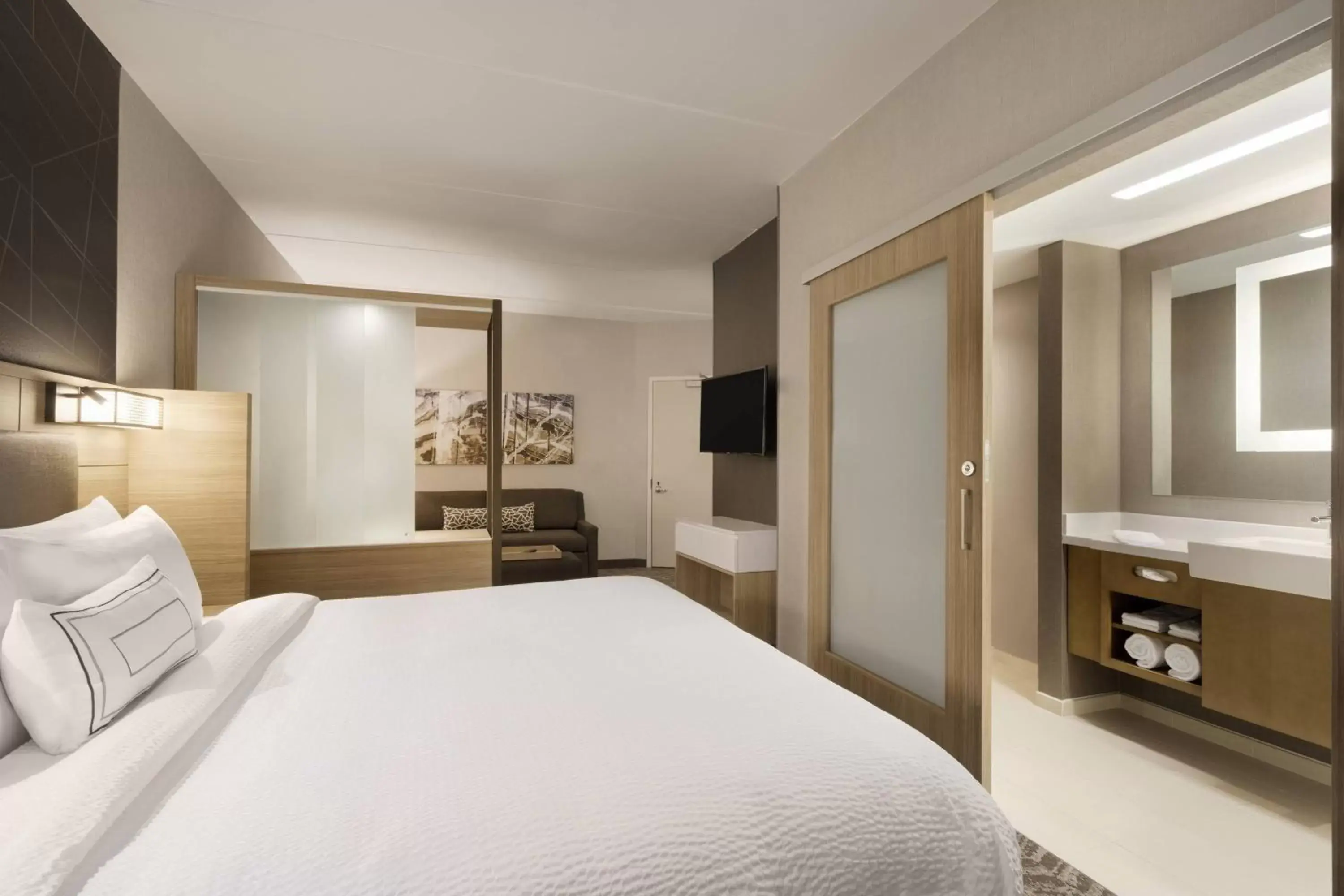 Bedroom, Bed in SpringHill Suites by Marriott Allentown Bethlehem/Center Valley