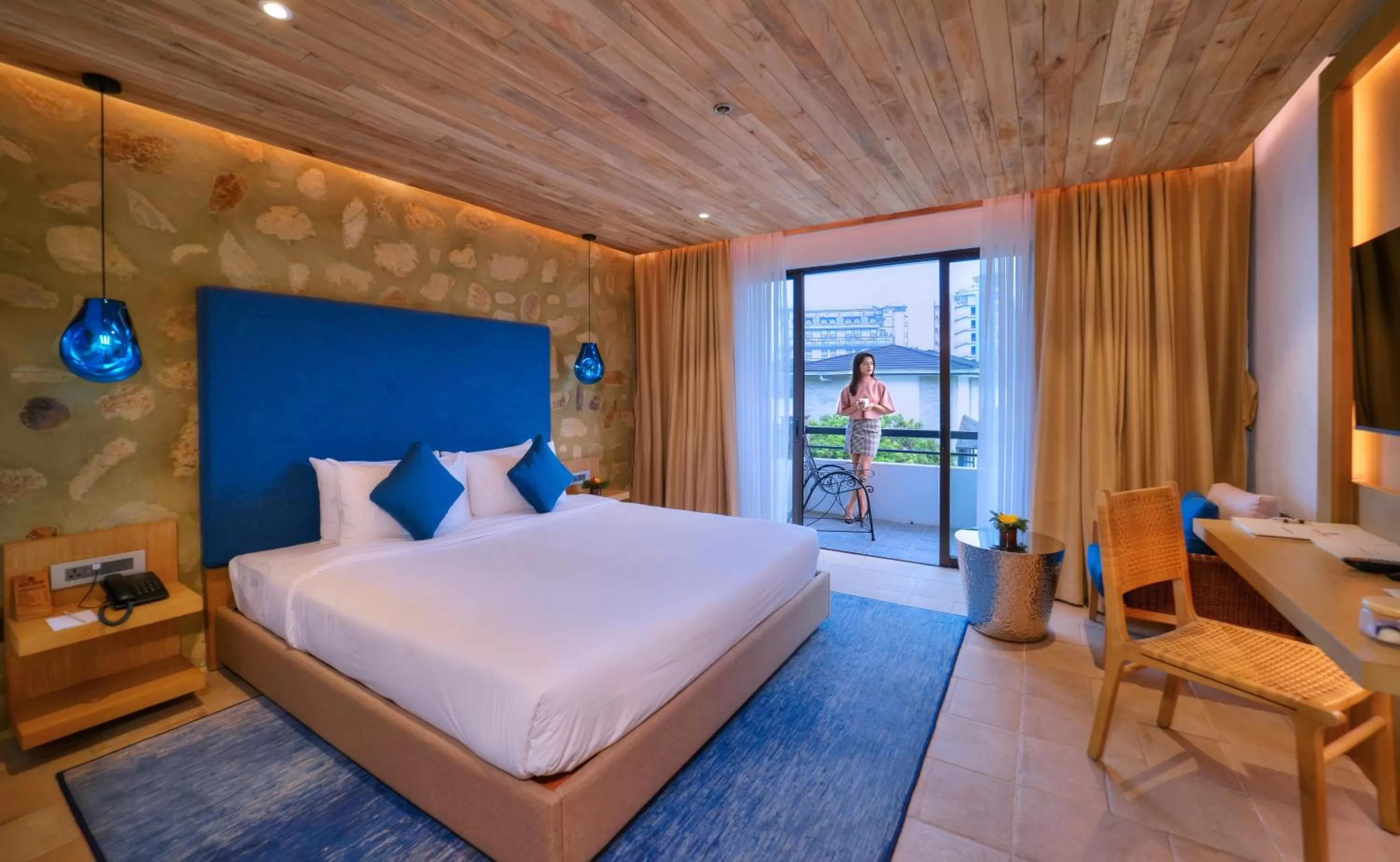 Bed in Hotel Barahi Pokhara