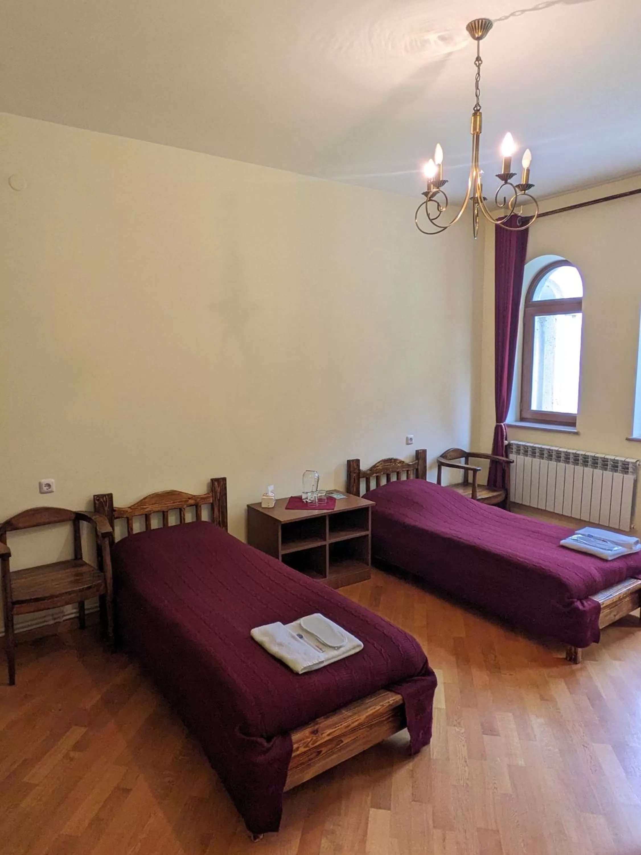 Bed in Vanatun Monastery Stay