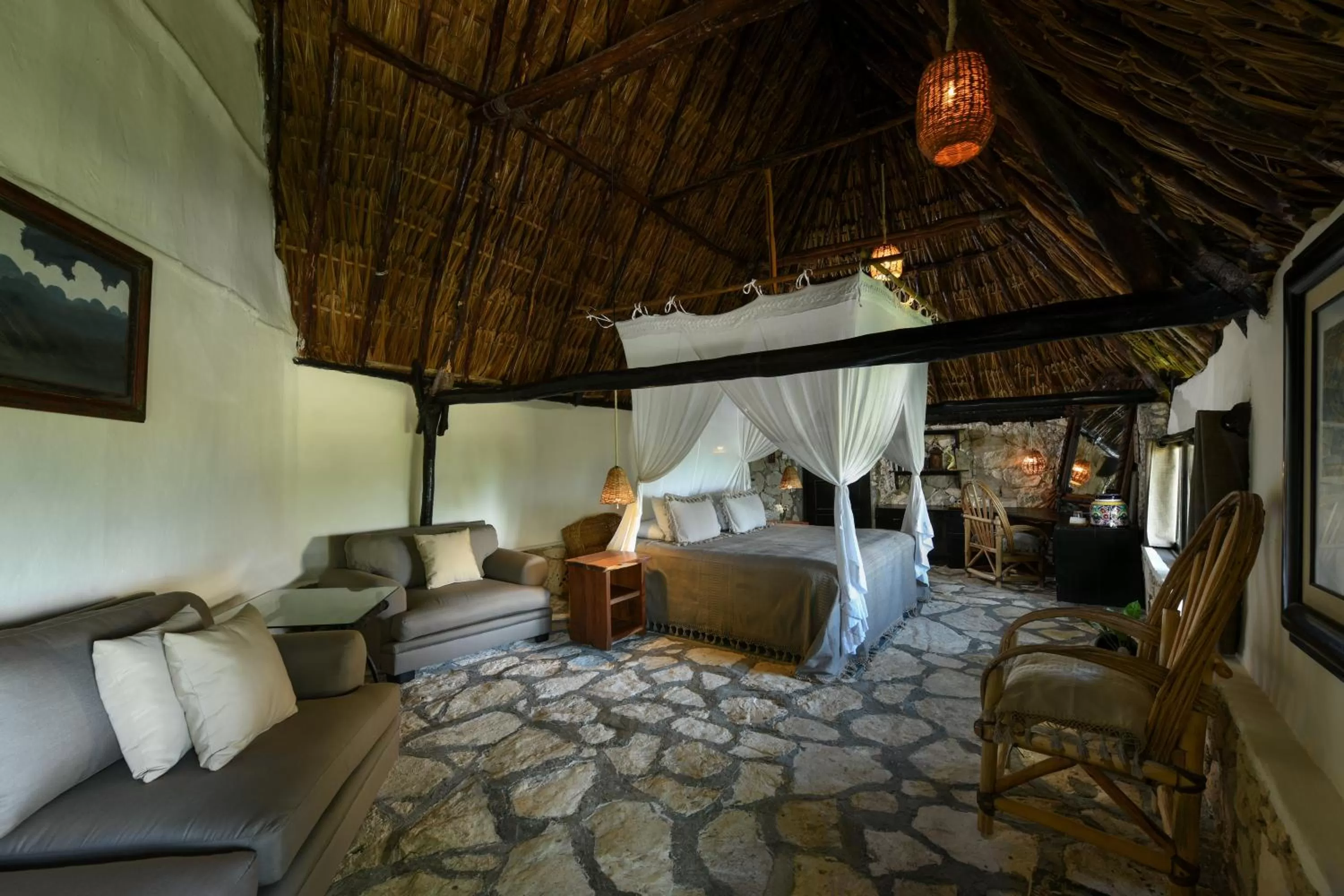 Living room in Diamante K - Inside Tulum National Park