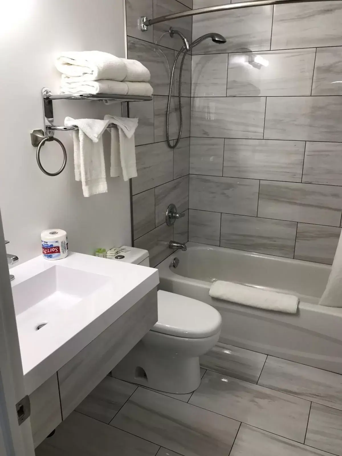 Bathroom in Parkway Motel & European Lodges