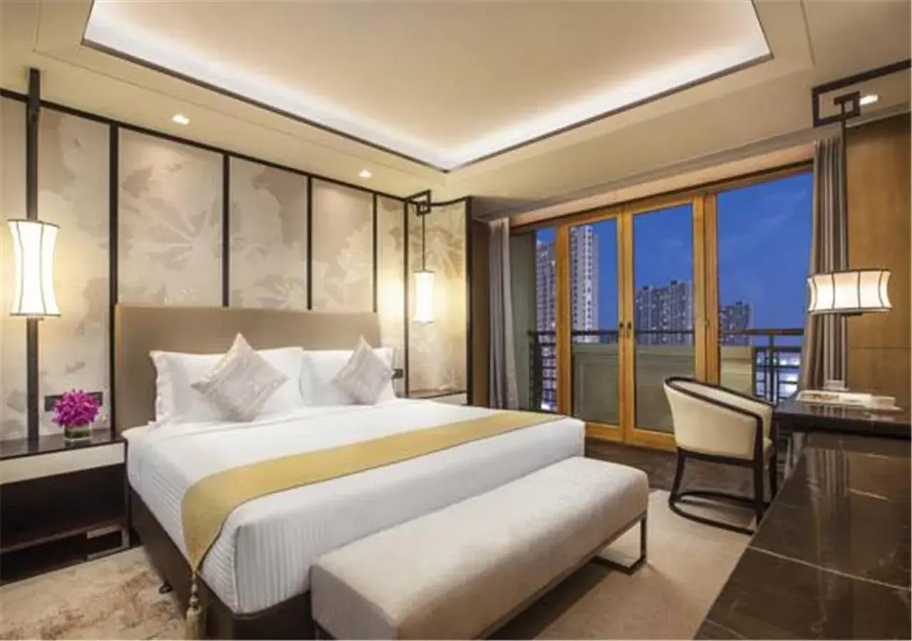 Bedroom, Bed in Ascott Riverside Garden Beijing