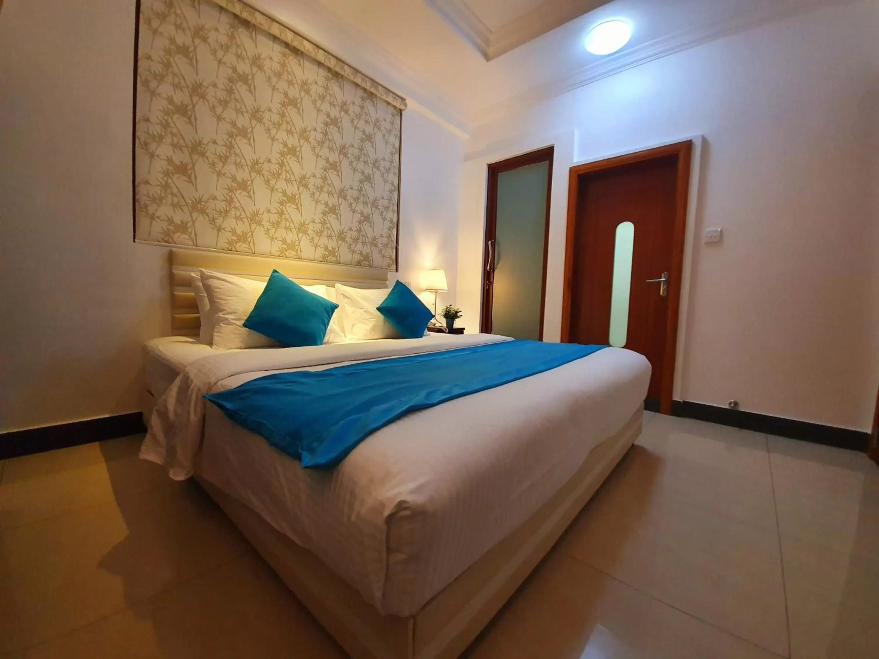 Bed in Huvan Beach Hotel at Hulhumale