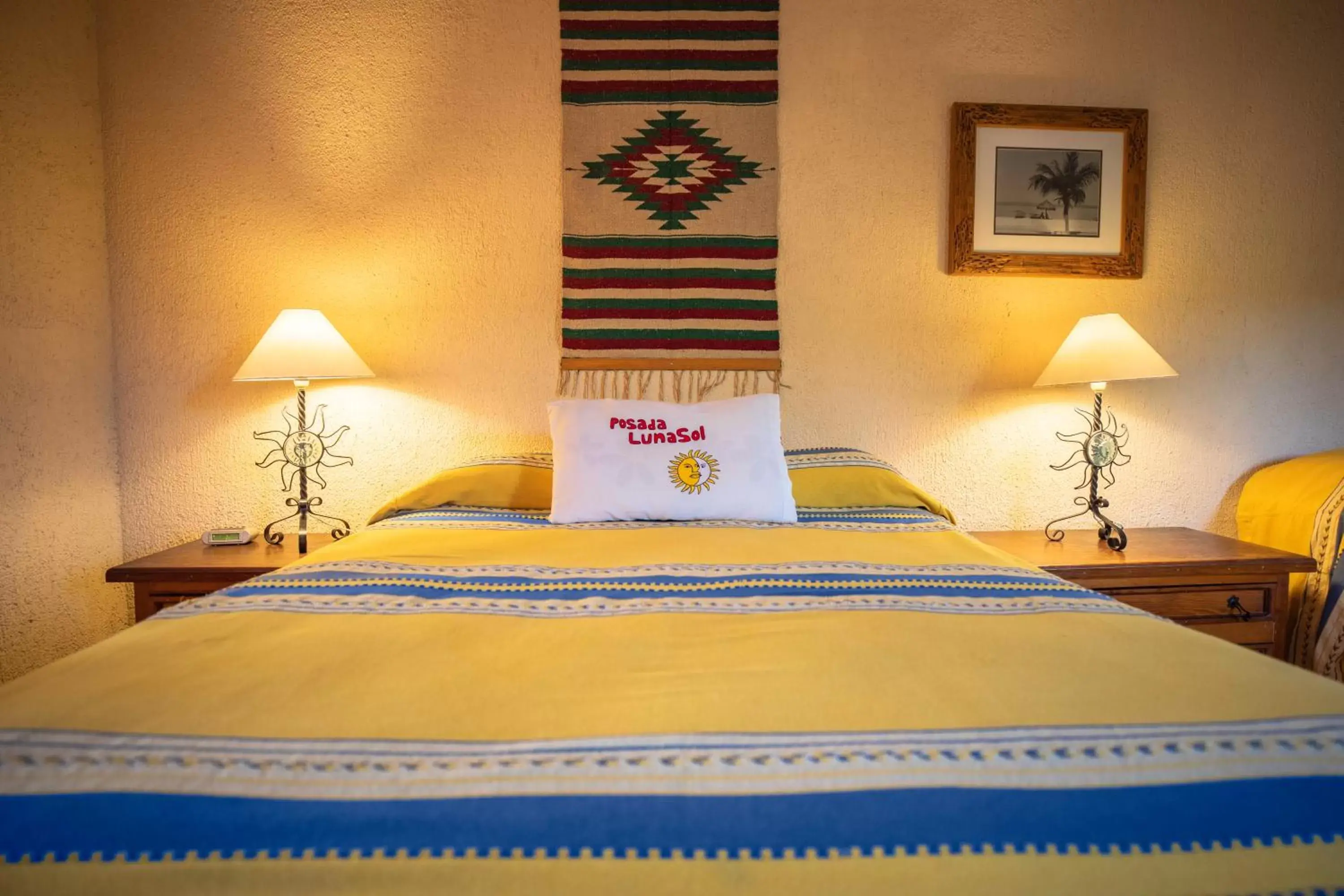 Bed in Hotel Posada Luna Sol