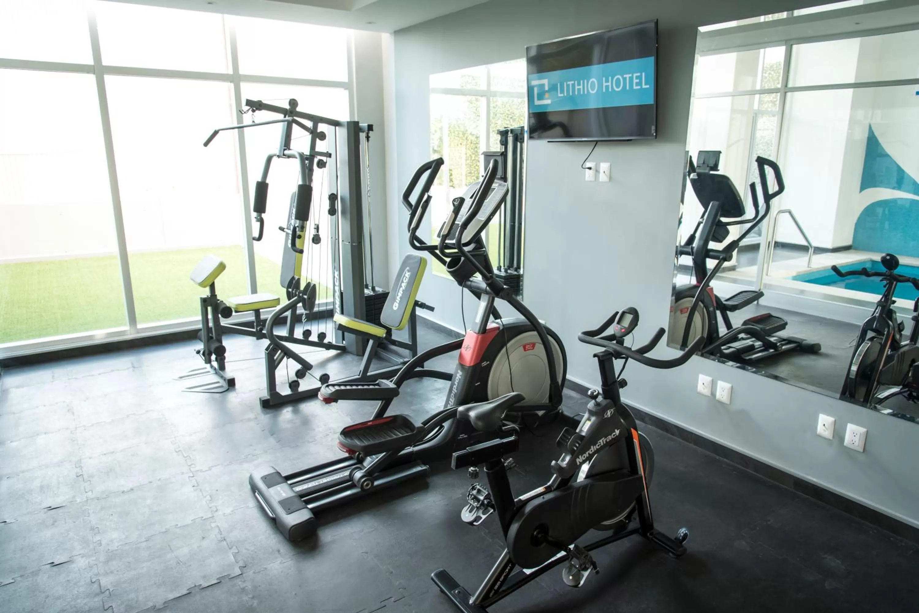 Fitness centre/facilities in Lithio Hotel