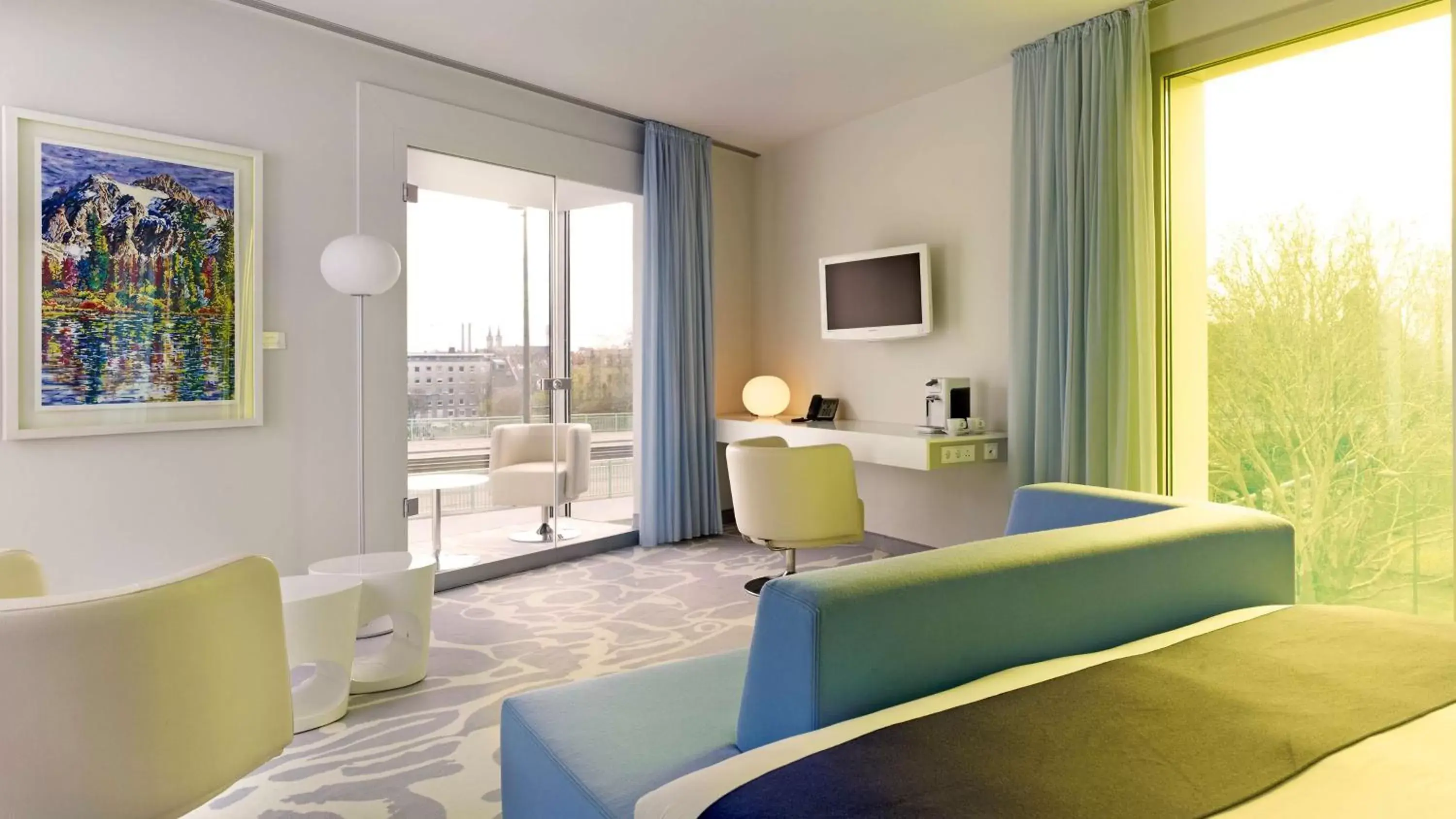 Bedroom, Seating Area in art'otel cologne, Powered by Radisson Hotels