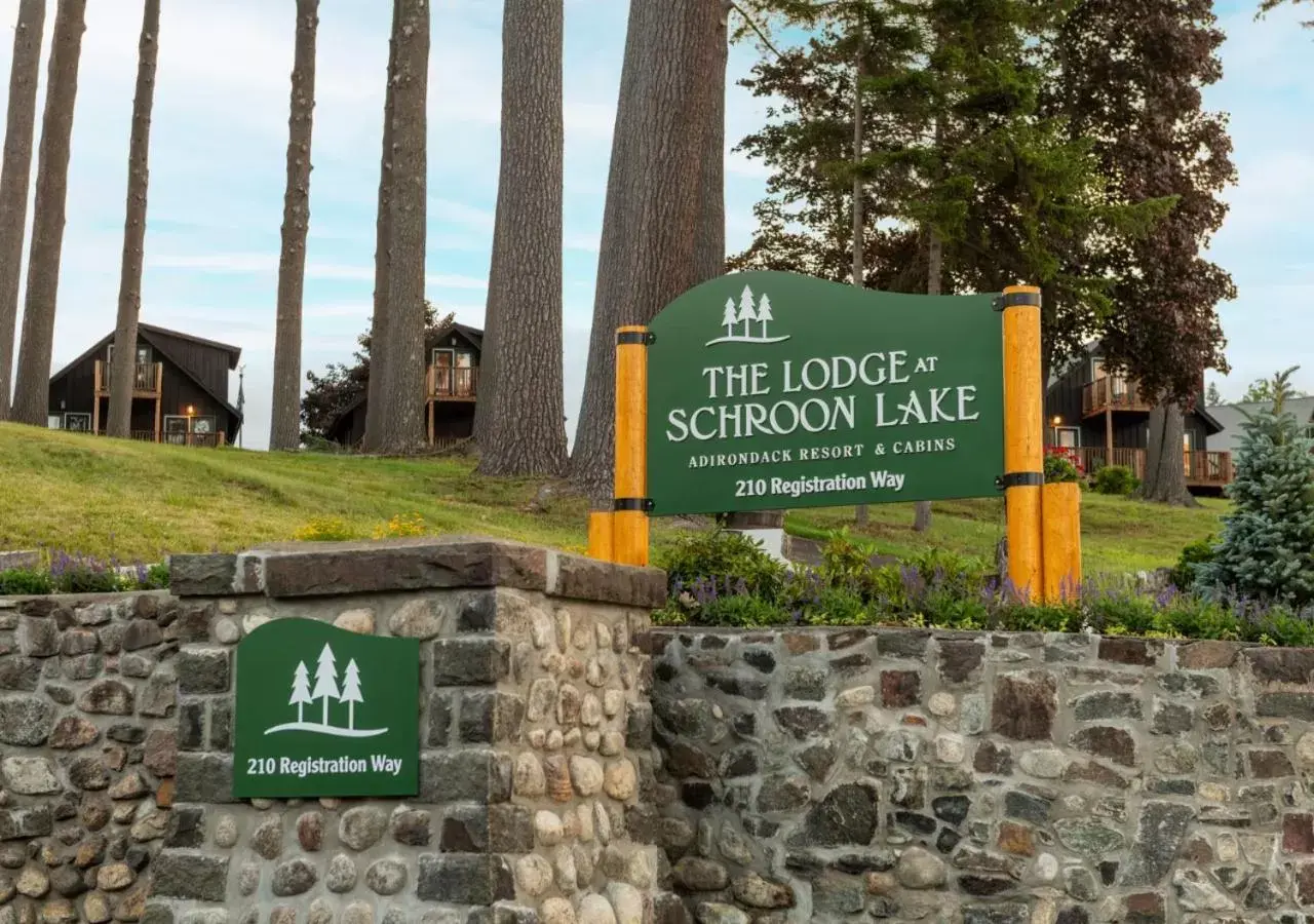 Property building, Property Logo/Sign in Lodge at Schroon Lake
