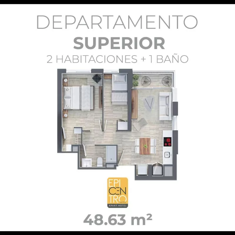 Superior Apartment in Epicentro Suites Apart Hotel - Temuco