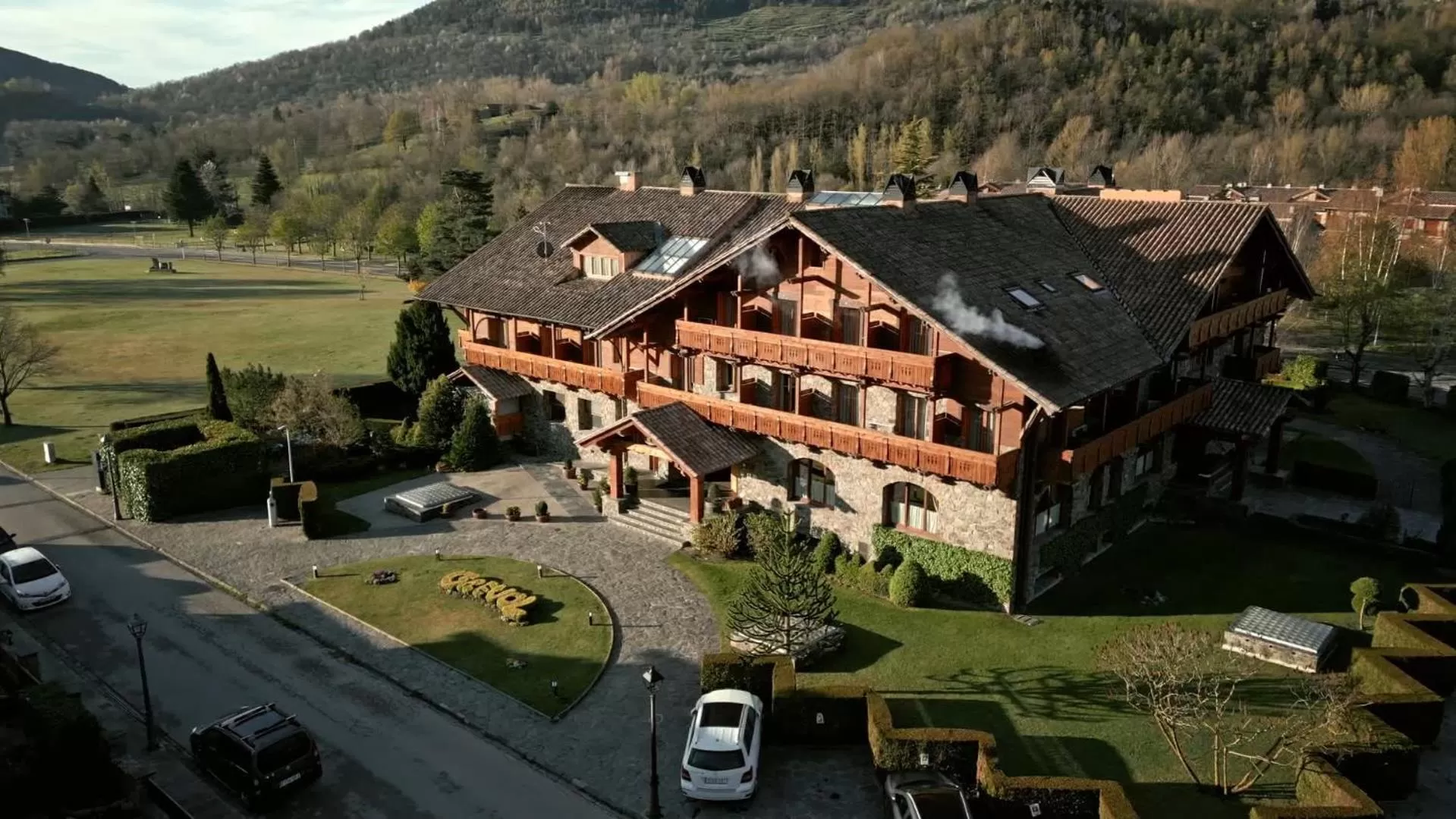 Property building in Hotel Grèvol Spa