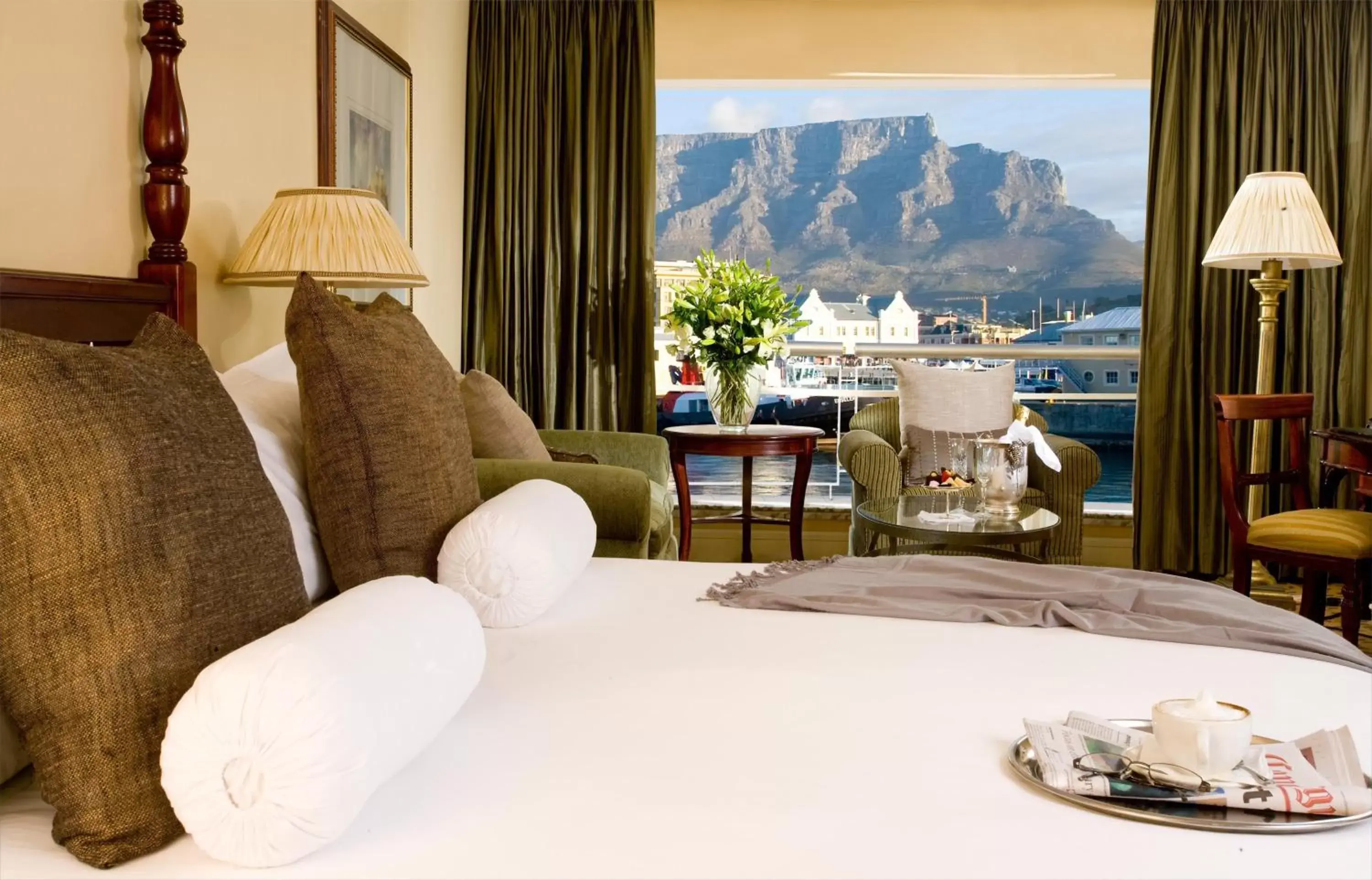 Bed in The Table Bay Hotel