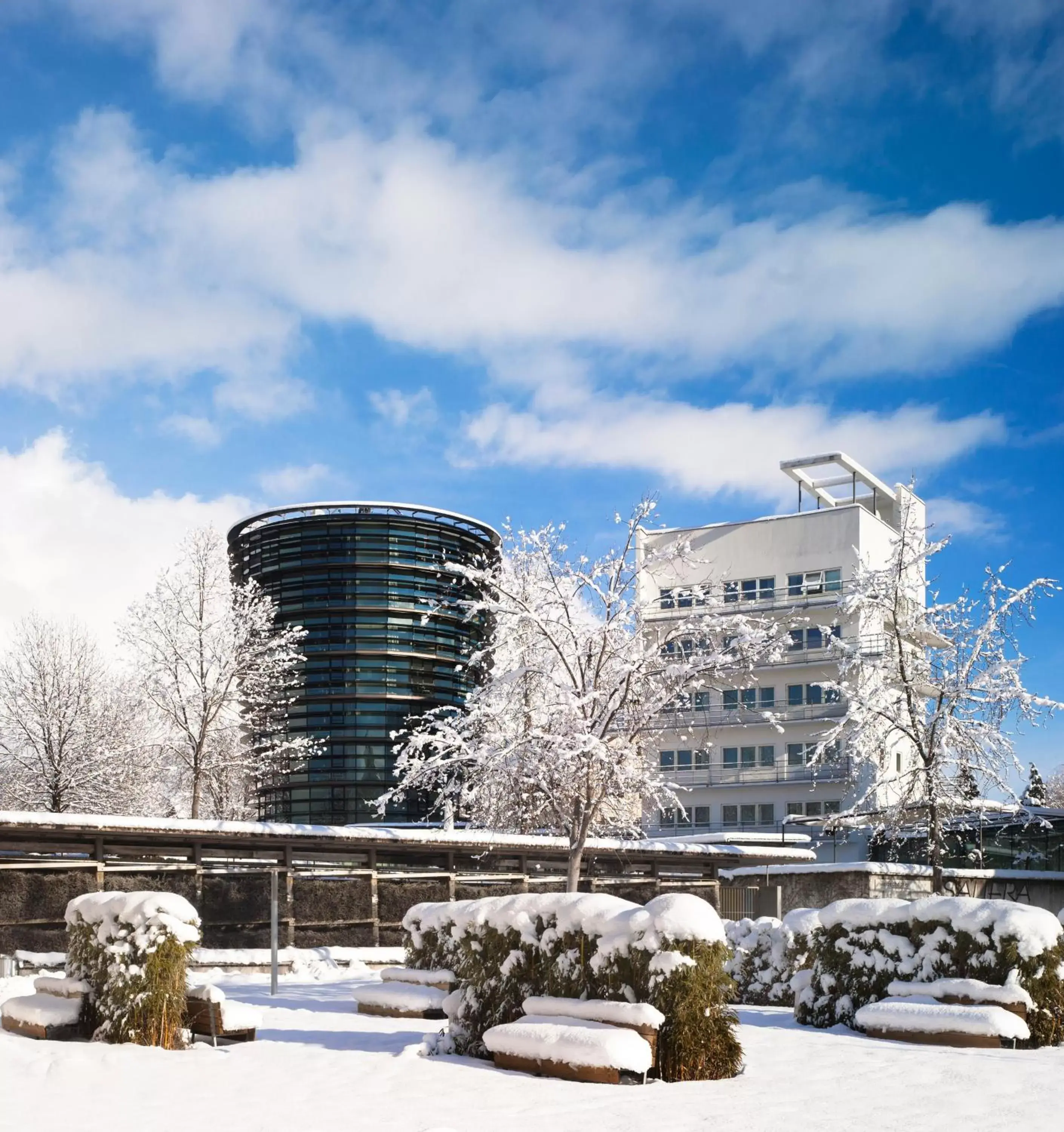 Property building, Winter in Parkhotel Hall in Tirol