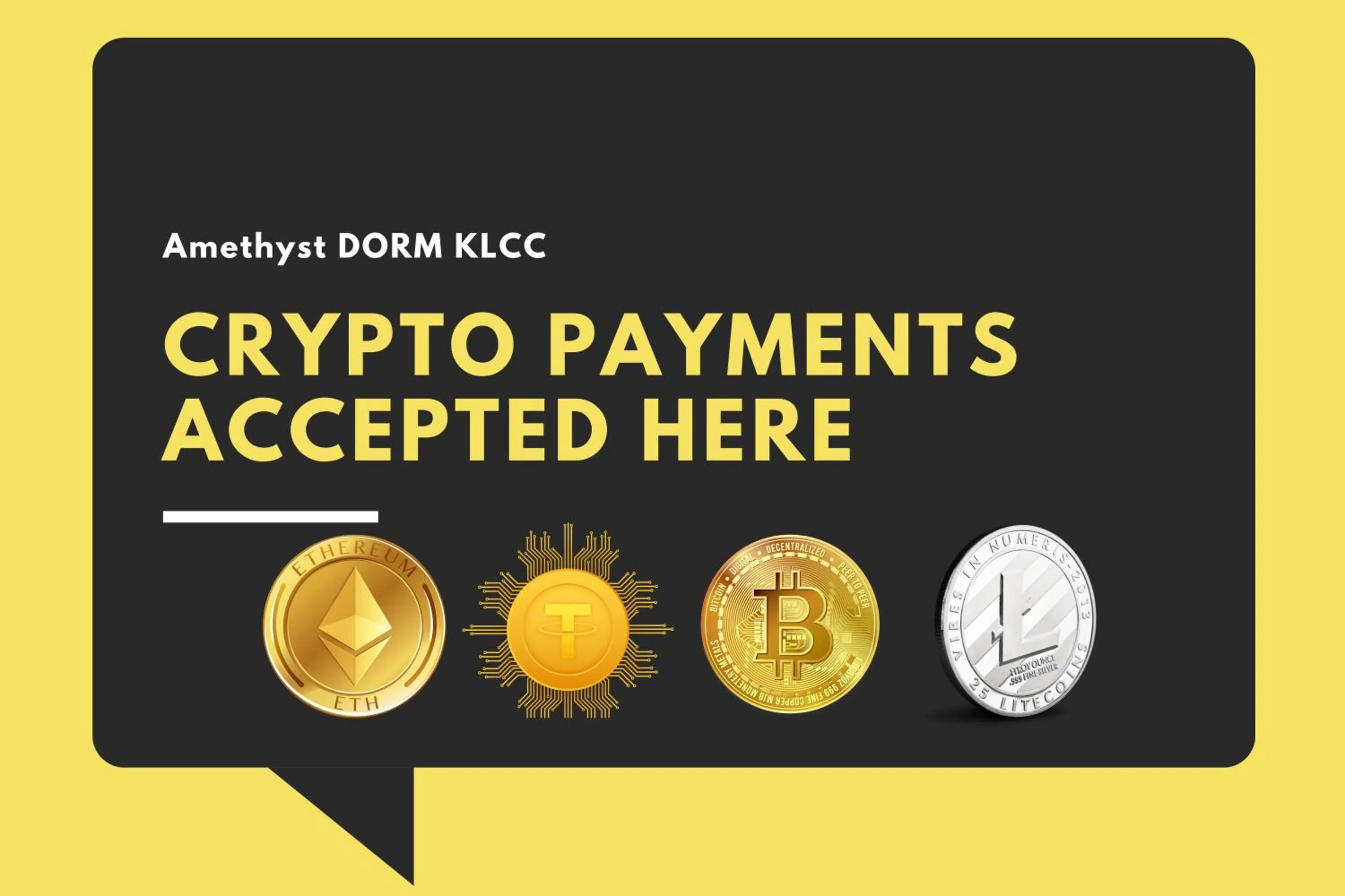 Text overlay in Amethyst Dorm KLCC