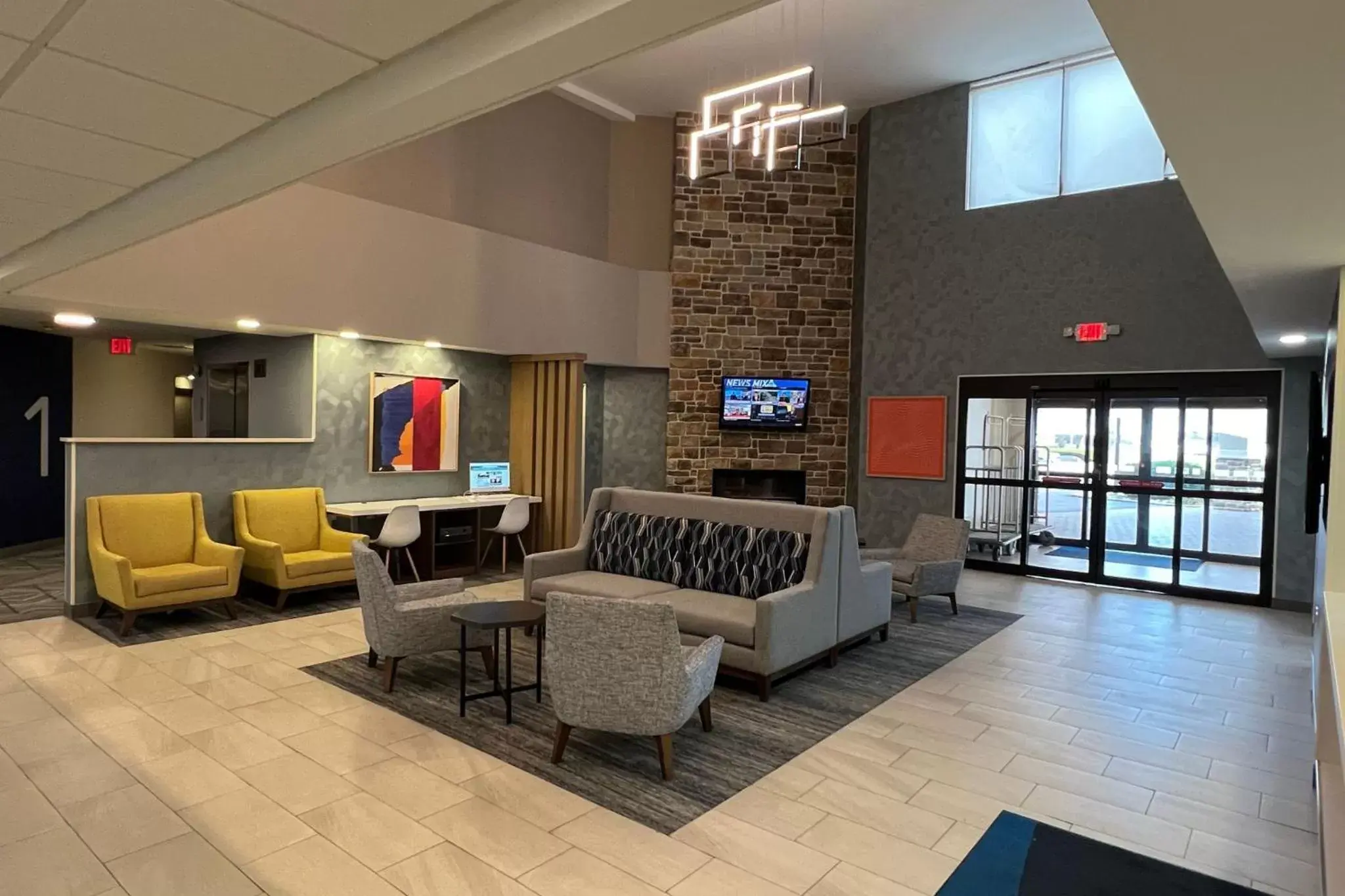 Property building, Lobby/Reception in Holiday Inn Express Harrisburg NE, an IHG Hotel