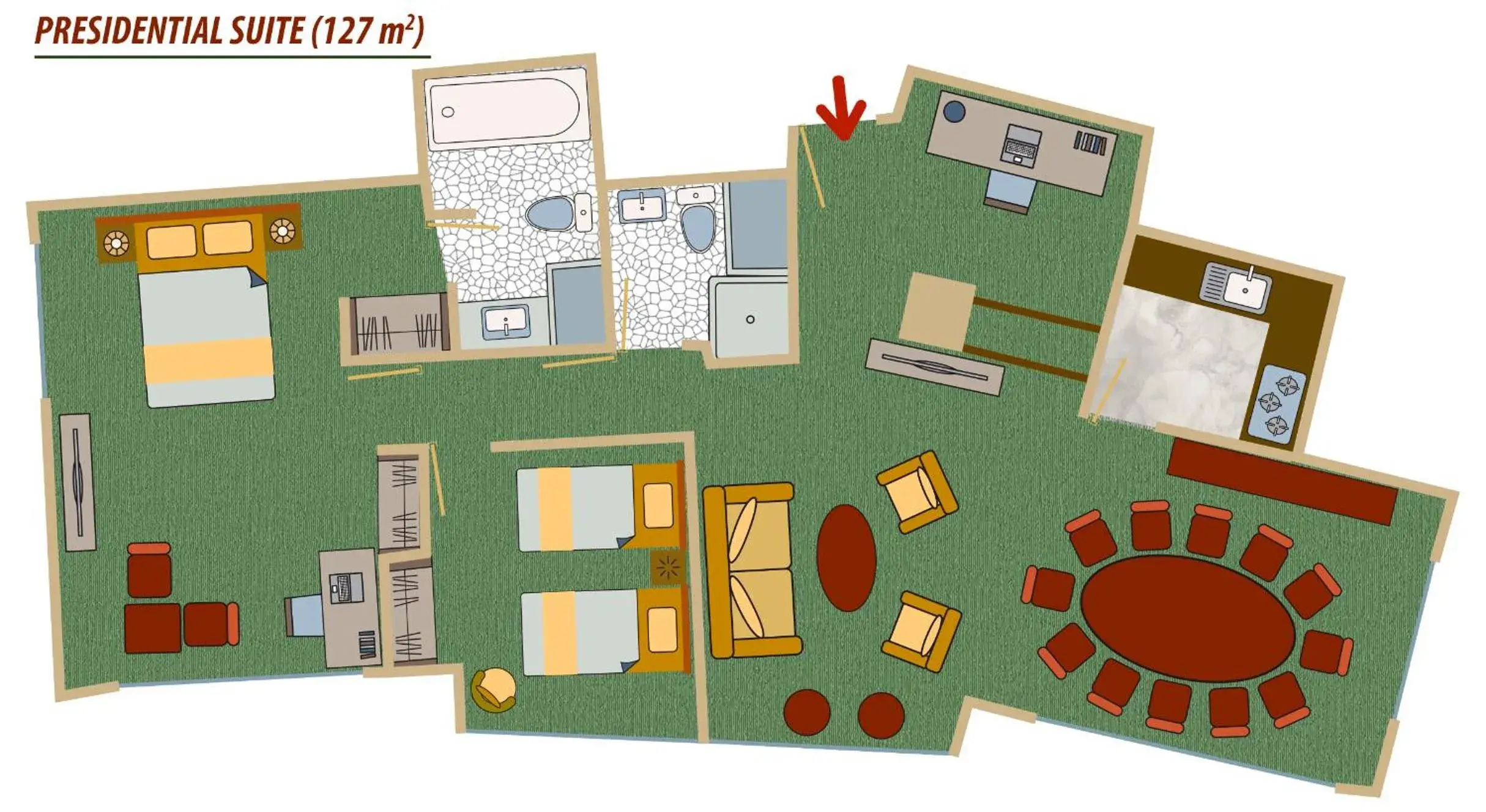 Photo of the whole room, Floor Plan in Ritz Apart Hotel