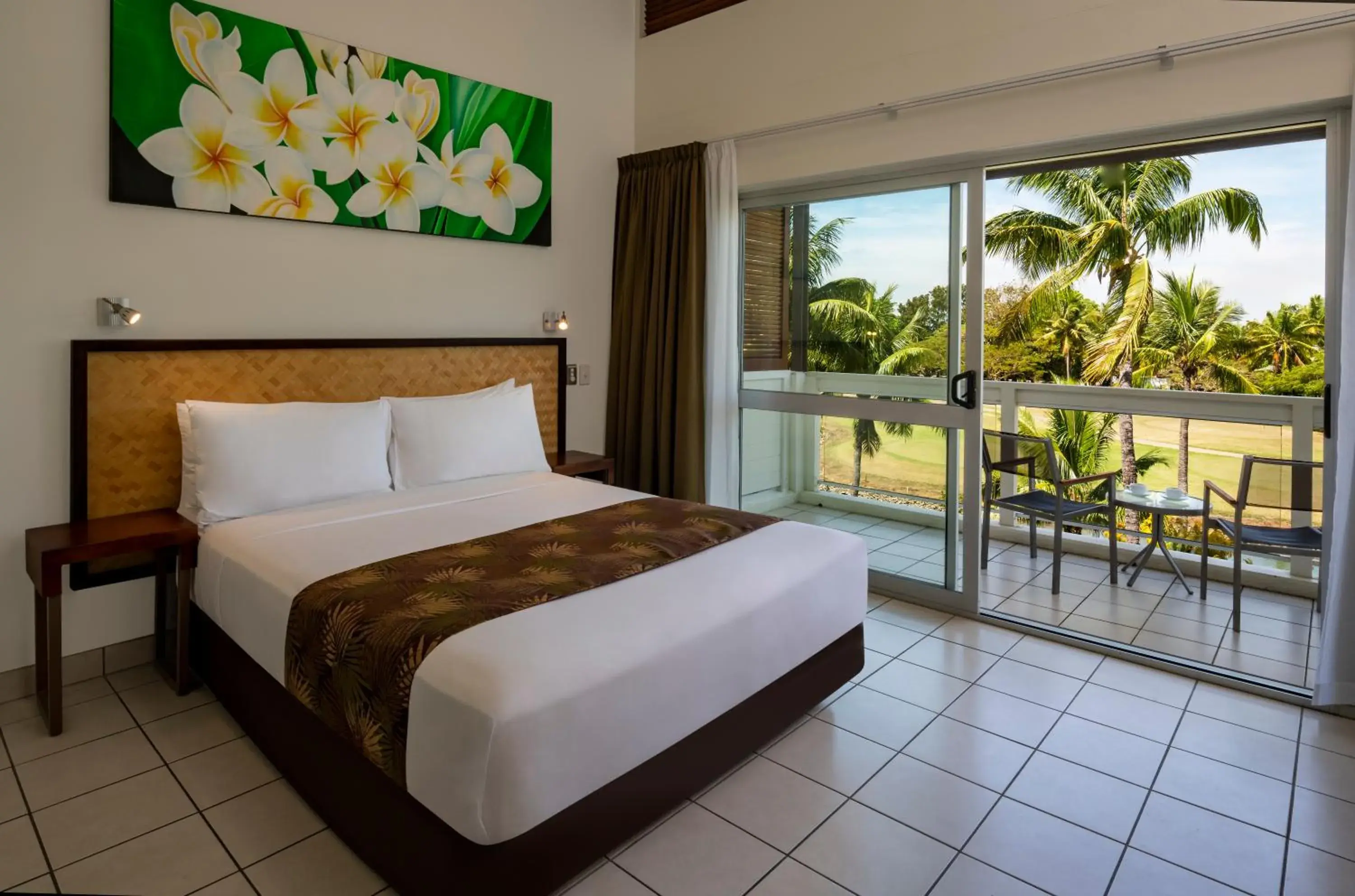 Balcony/Terrace, Bed in The Terraces Apartments Denarau Balcony/Terrace, Bed in The Terraces Apartments Denarau