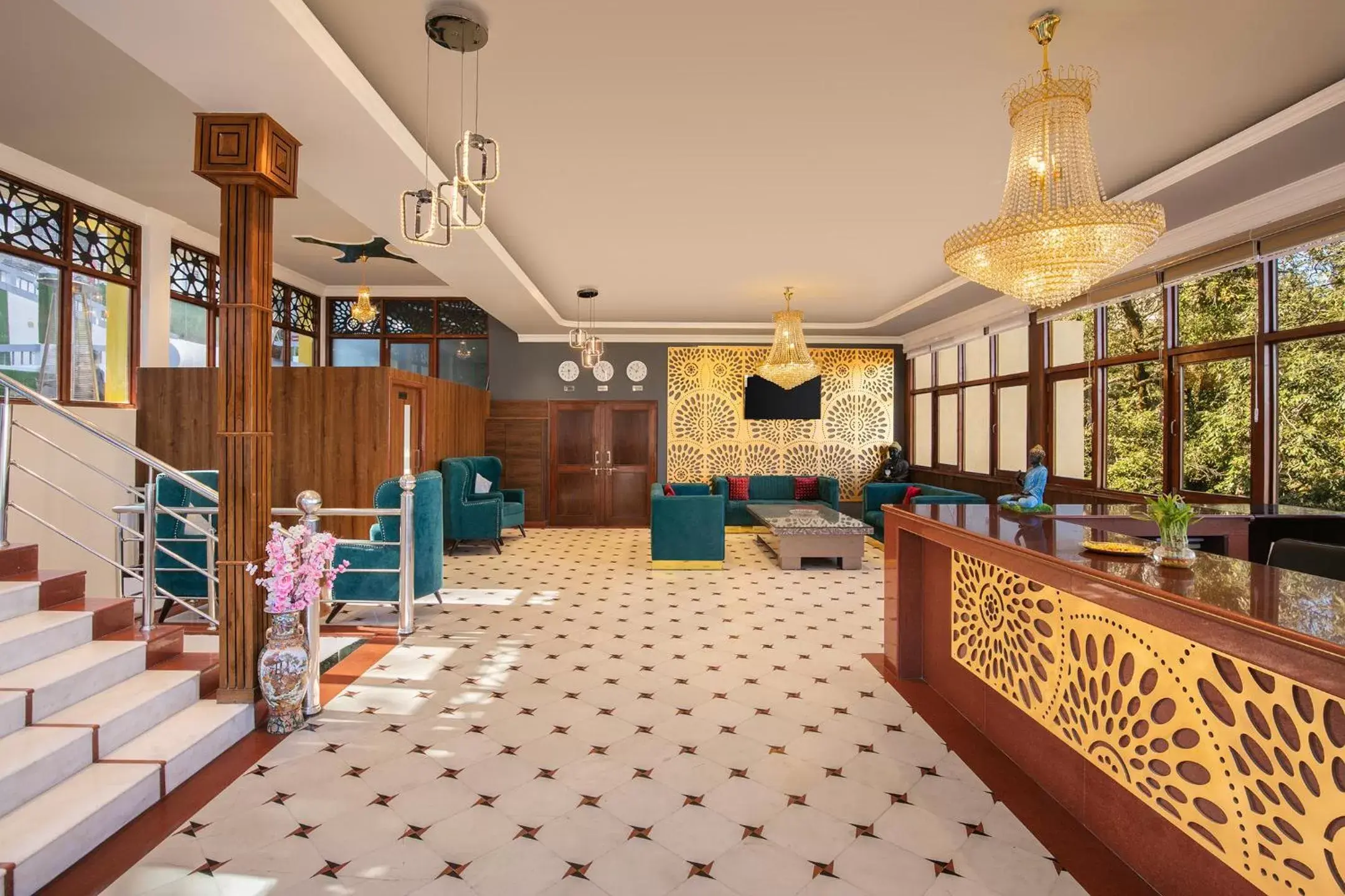 Lobby or reception in Pride Ashiyana Resort Mussoorie Lobby or reception in Pride Ashiyana Resort Mussoorie