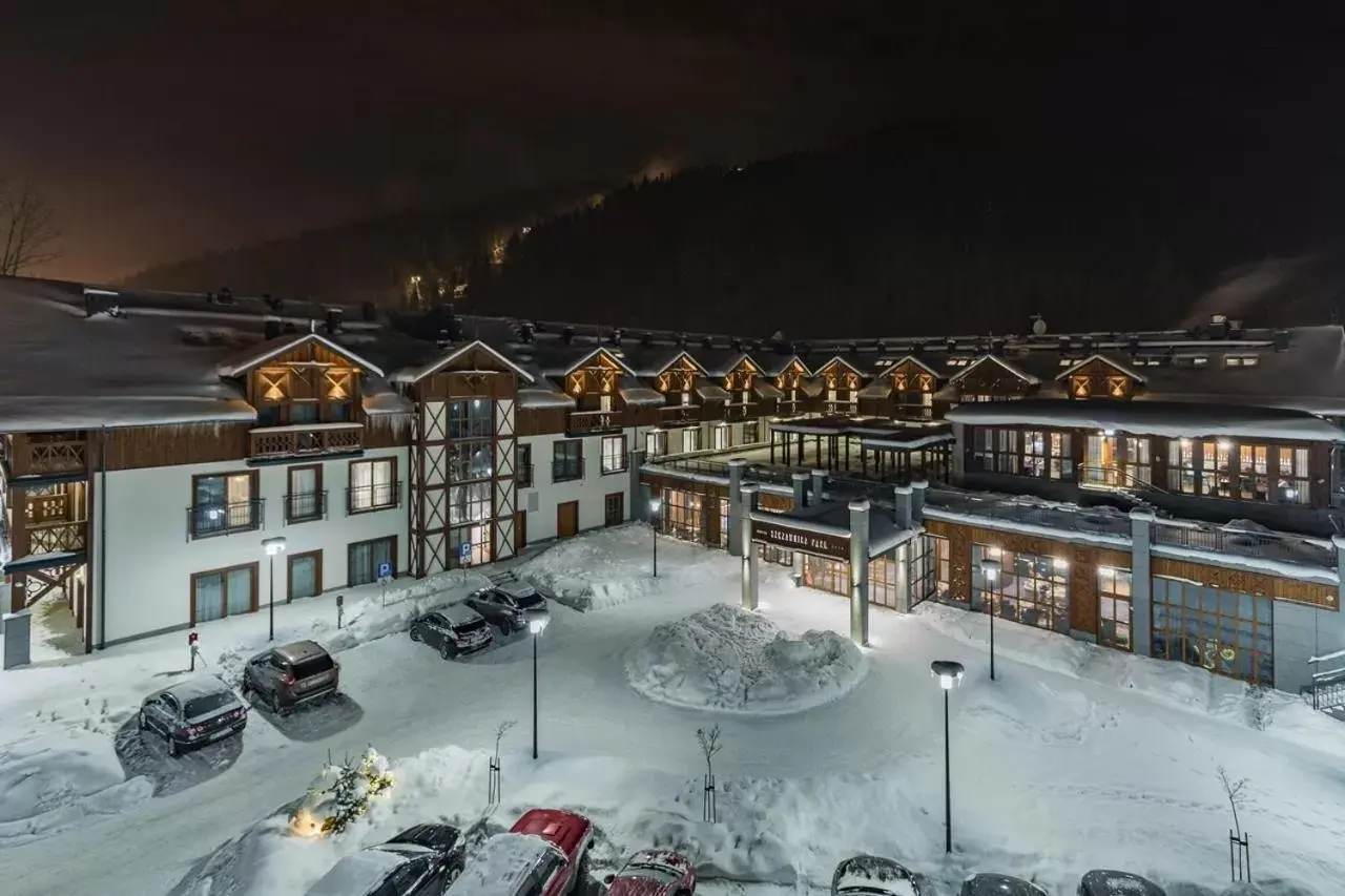 Property building, Winter in Szczawnica Park Resort & Spa