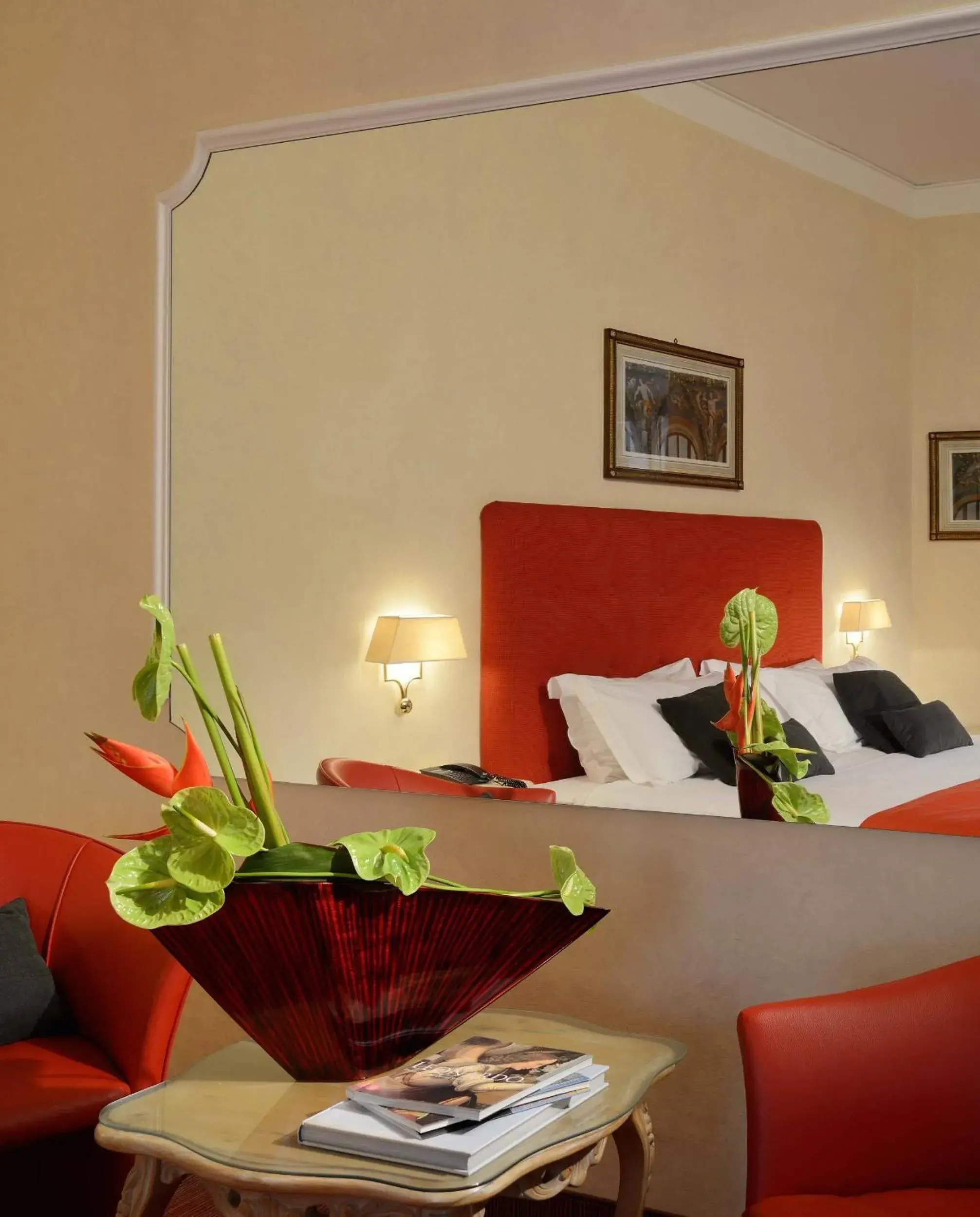 Decorative detail, Bed in Colonna Palace Hotel Decorative detail, Bed in Colonna Palace Hotel