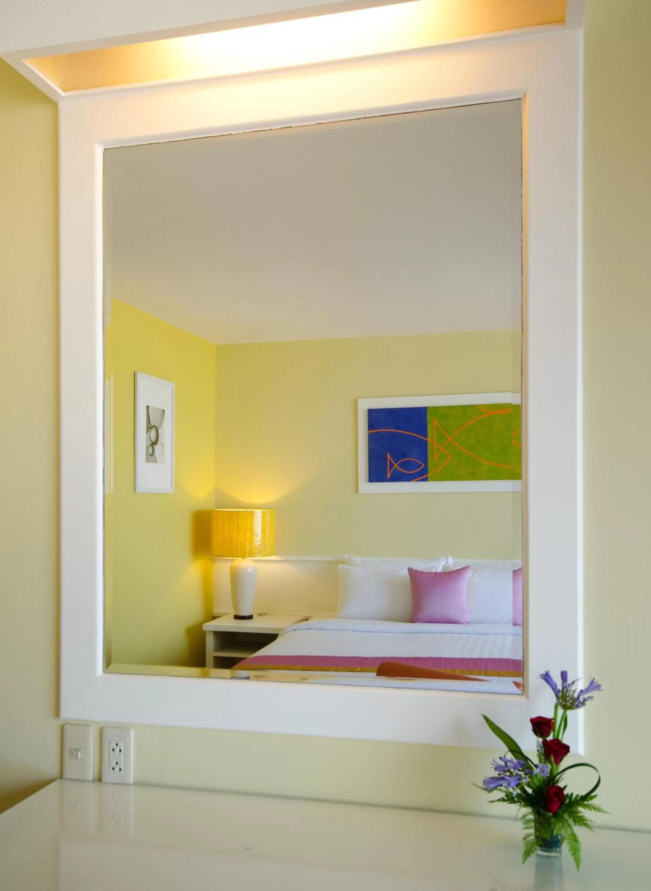 Decorative detail, Bed in Tongtara Riverview Hotel