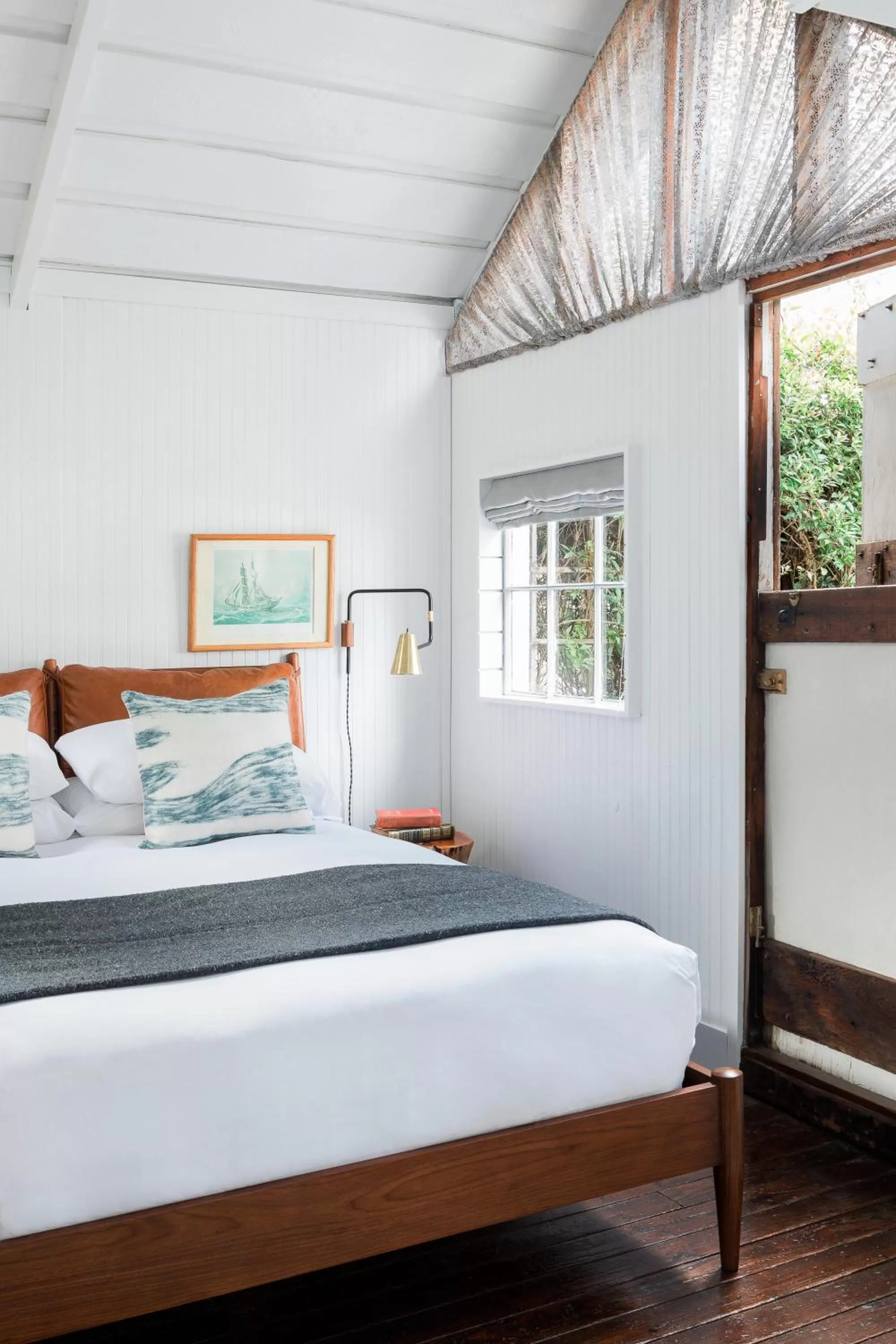 Decorative detail, Bed in Inns of Mendocino