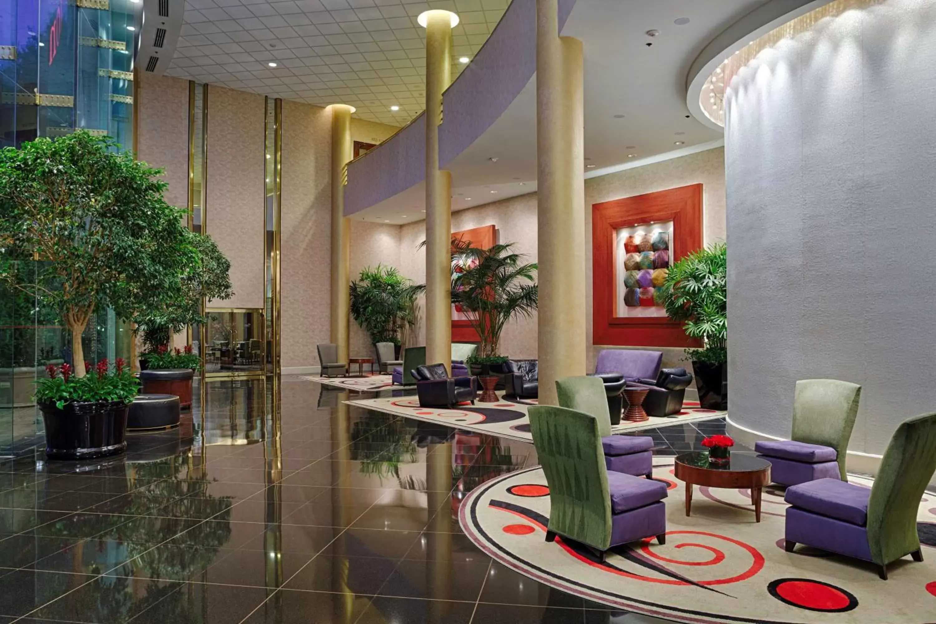 Lobby or reception, Restaurant/Places to Eat in Hilton Washington Dulles Airport