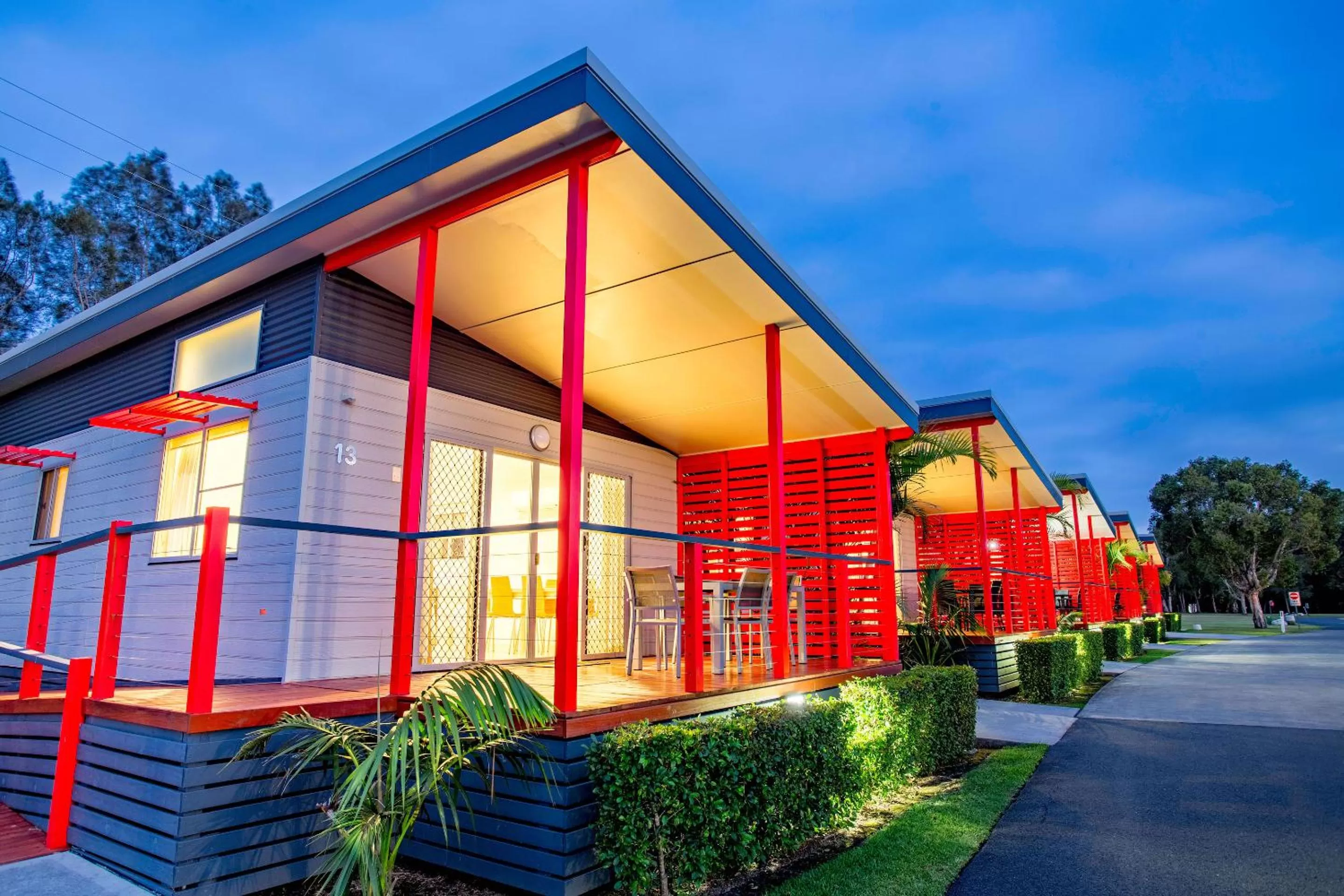 Patio in Lakeside Forster Holiday Park