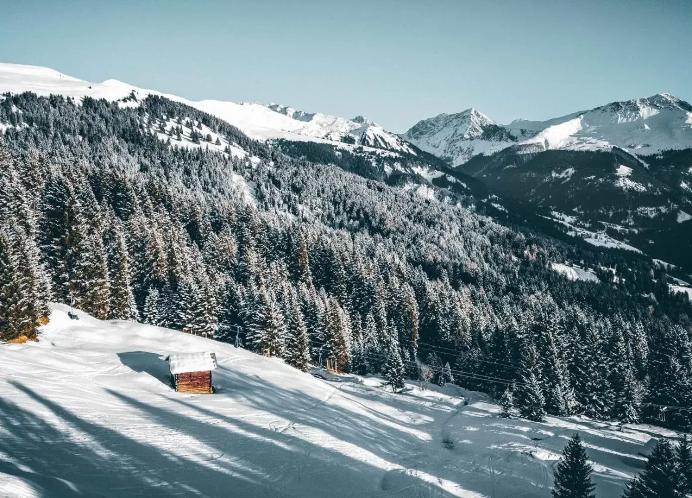 Landmark view, Winter in Faern Arosa Altein