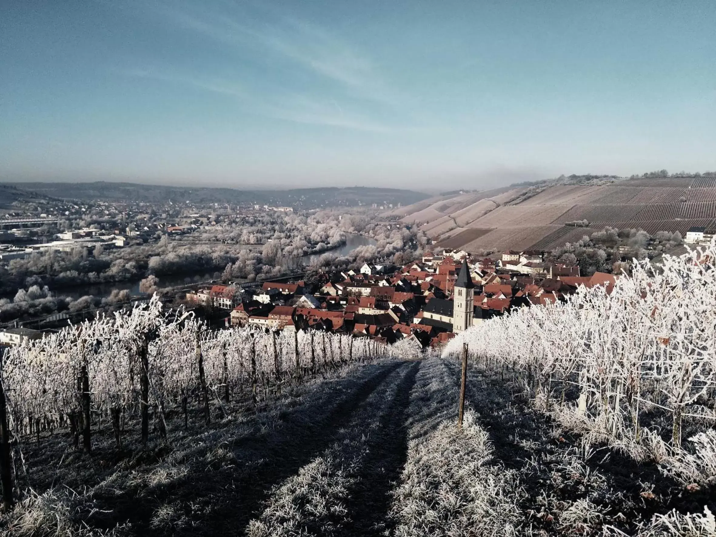 Neighbourhood, Bird's-eye View in Brunnenhof Randersacker - das kleine Hotel