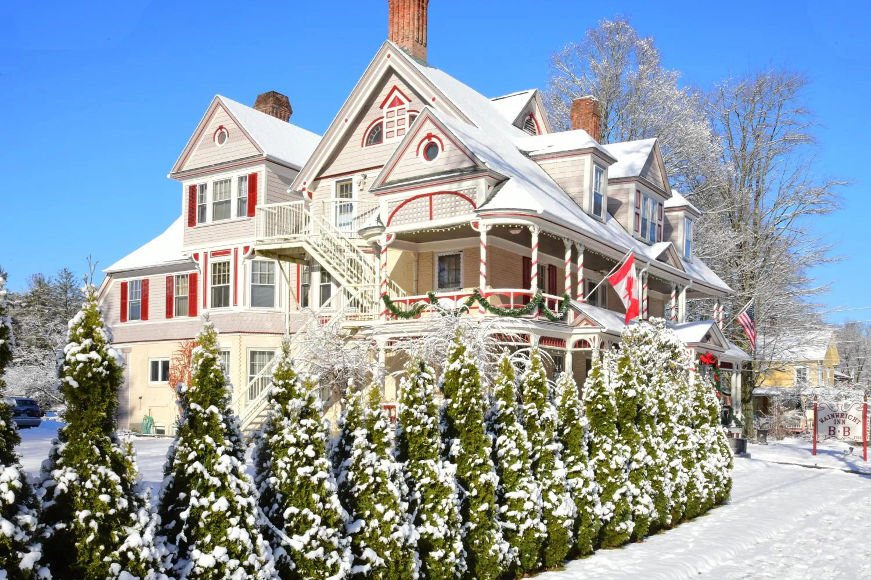 Property building, Winter in Wainwright Inn