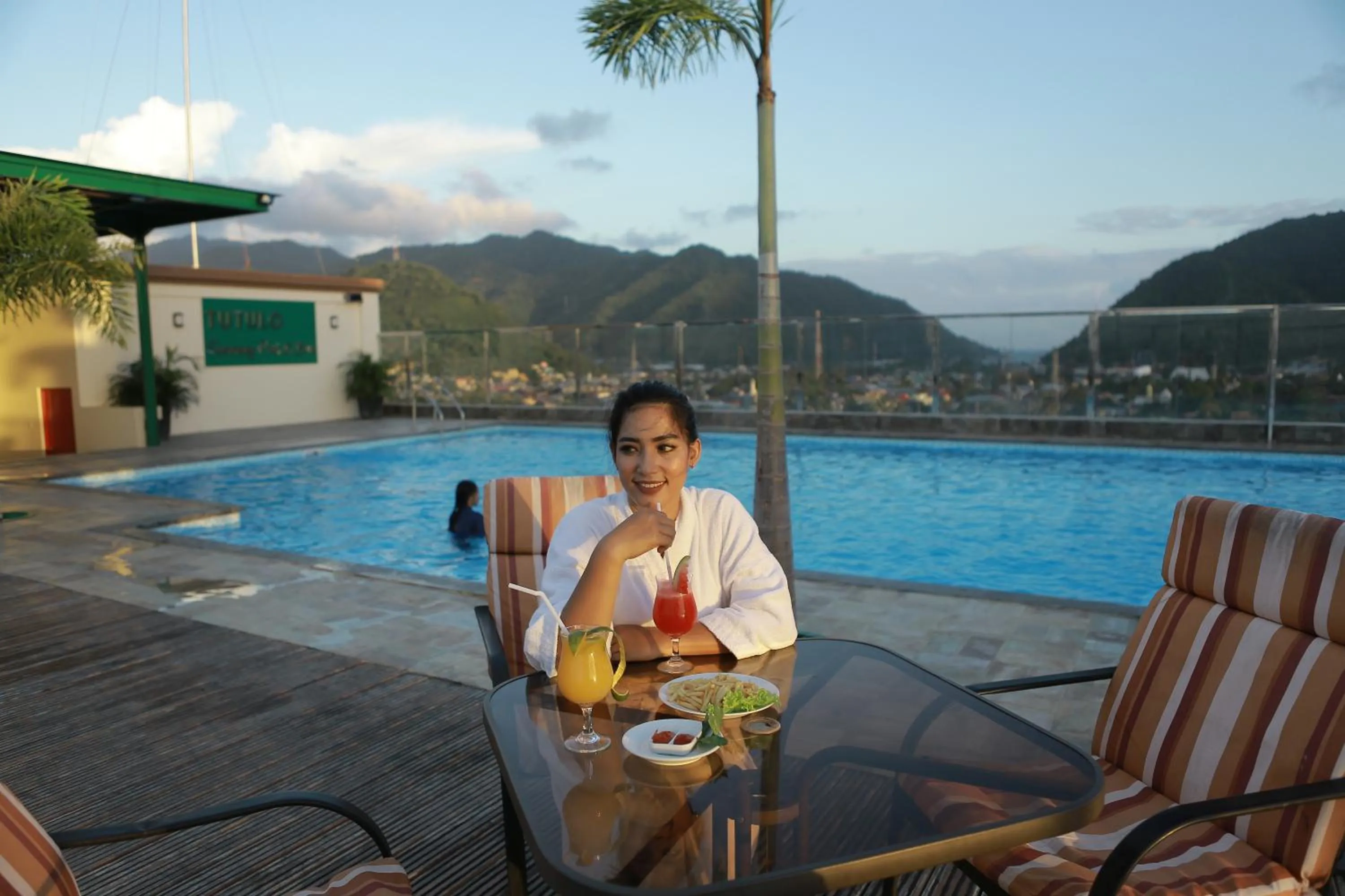 Swimming pool in Hotel Grand Q Gorontalo