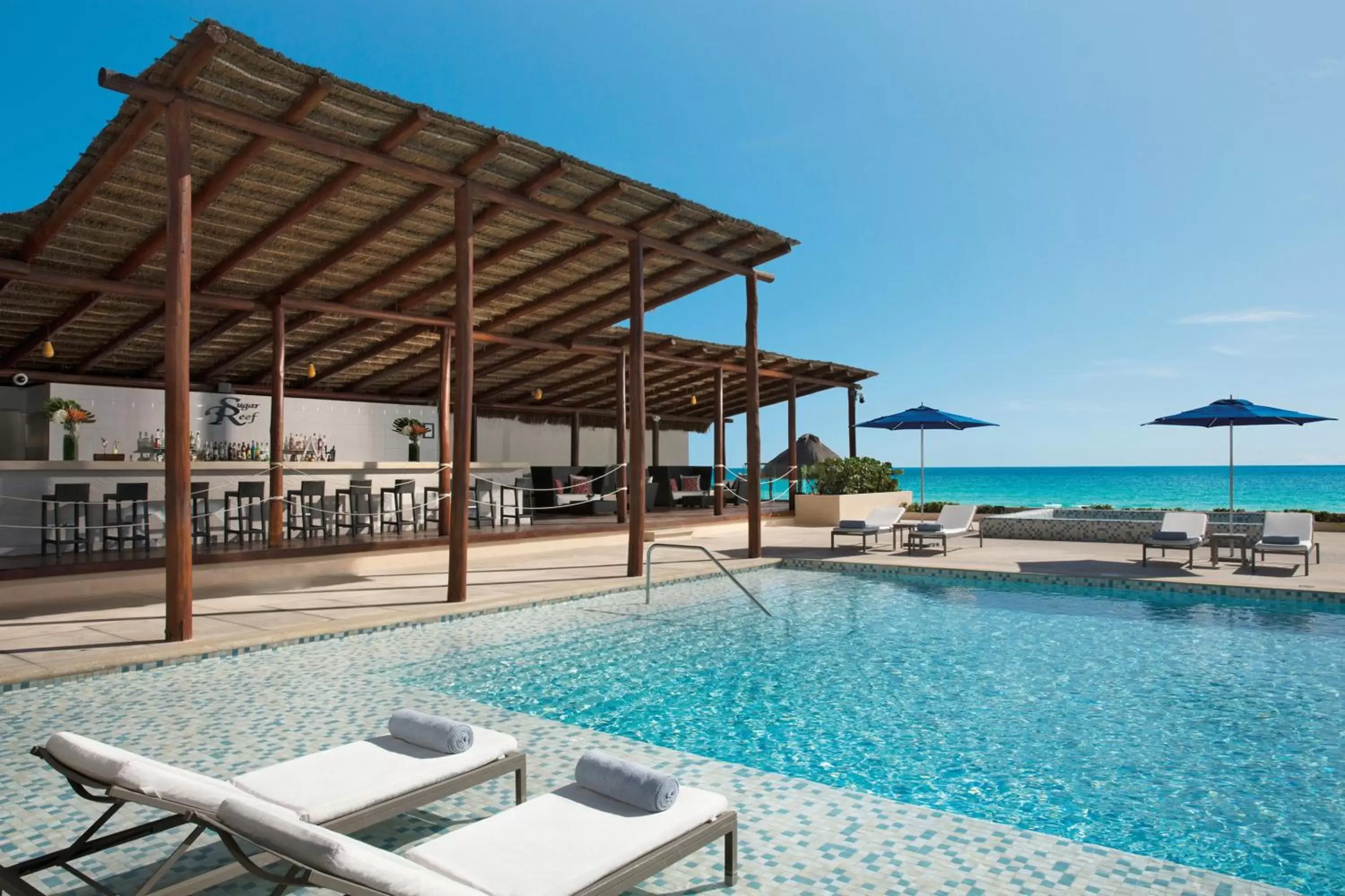 Sea view, Swimming Pool in Secrets The Vine Cancun - All Inclusive Adults Only