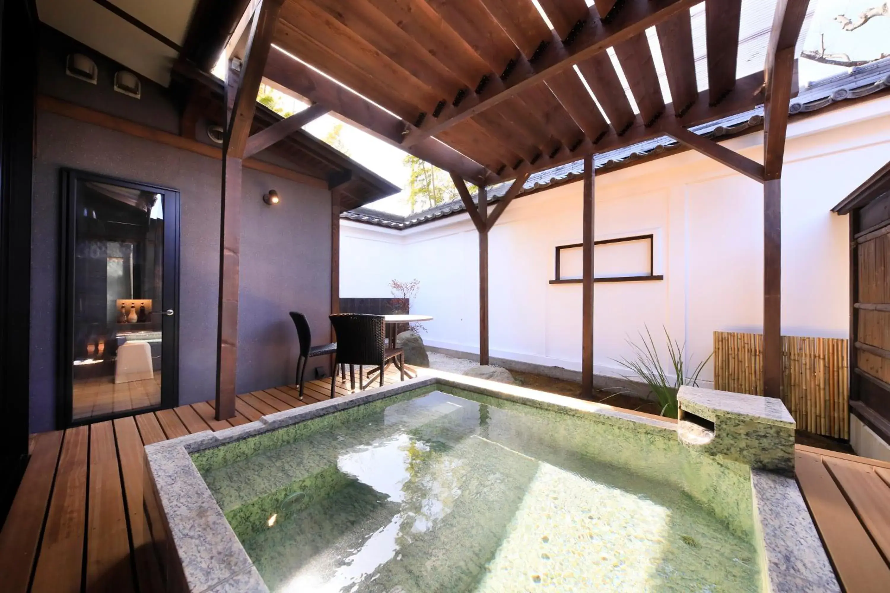 Open Air Bath, Swimming Pool in Fuji Onsenji Yumedono