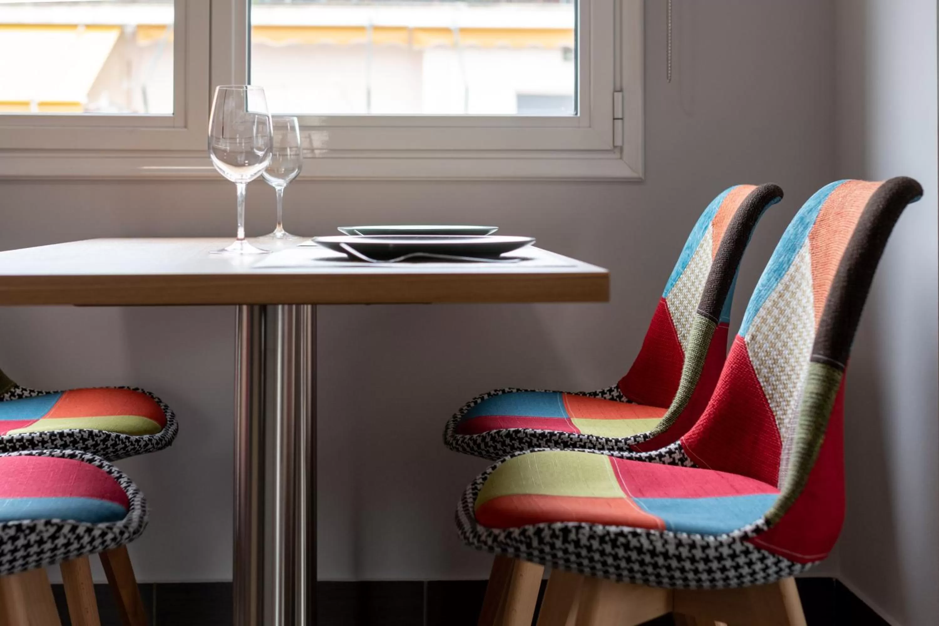 Seating area in 12 Keys Athens Apartments