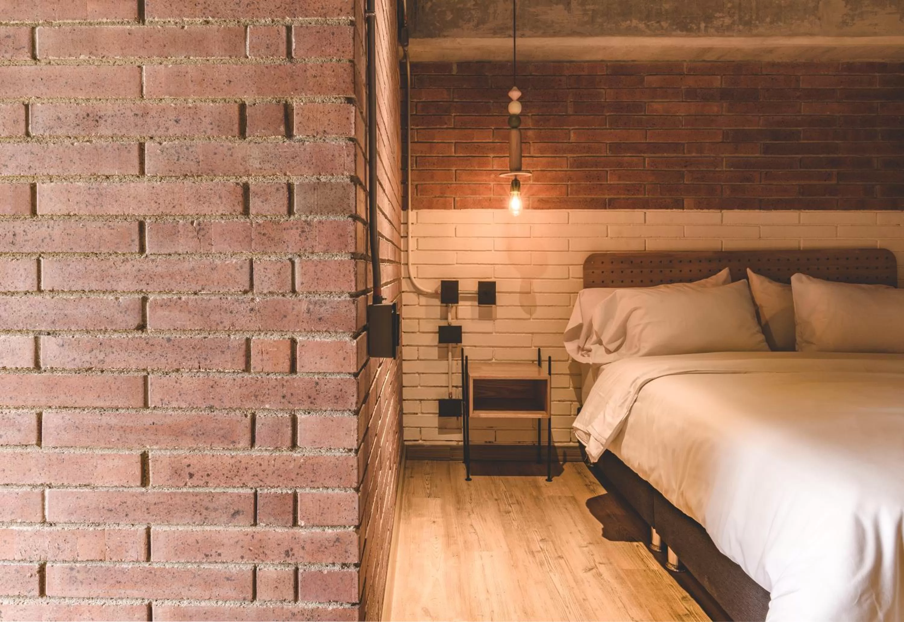 Bed in The Somos Beats Hotel & Rooftop