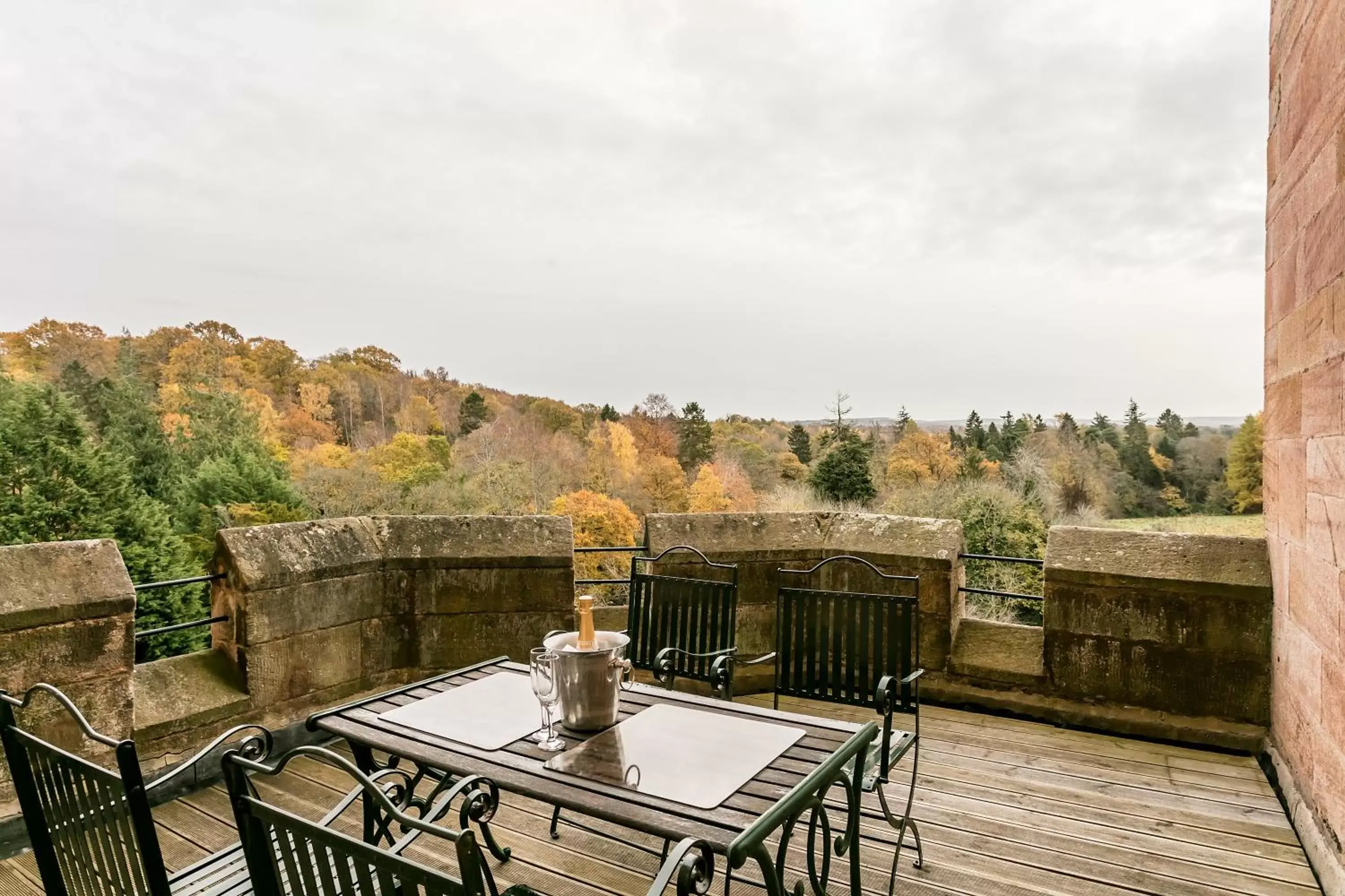 Balcony/Terrace in Dalhousie Castle Hotel