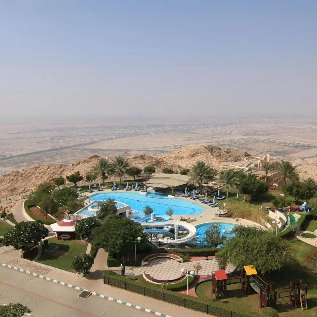 Pool view, Bird's-eye View in Mercure Grand Jebel Hafeet Hotel