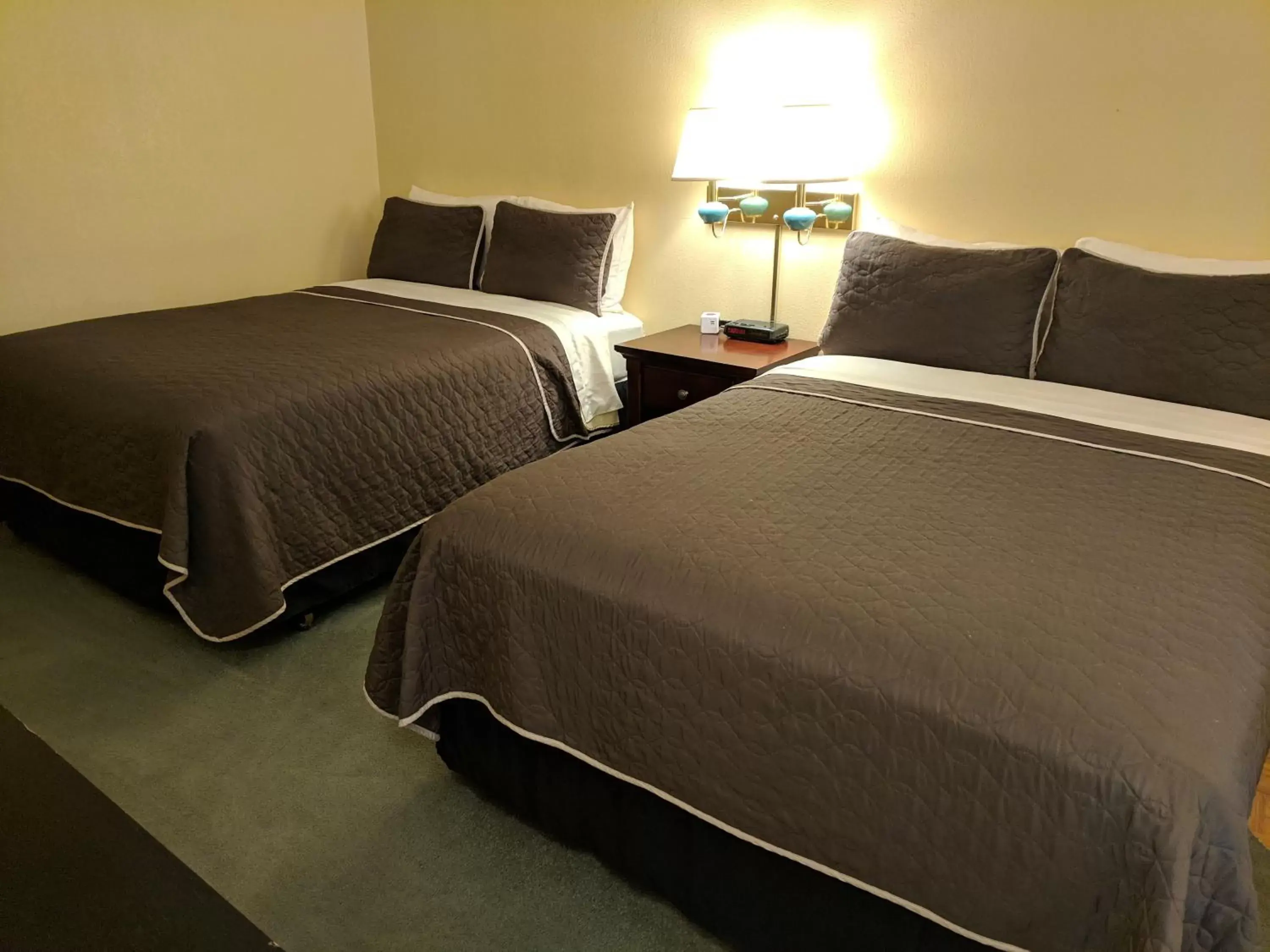 Bed in Lakeview Motel