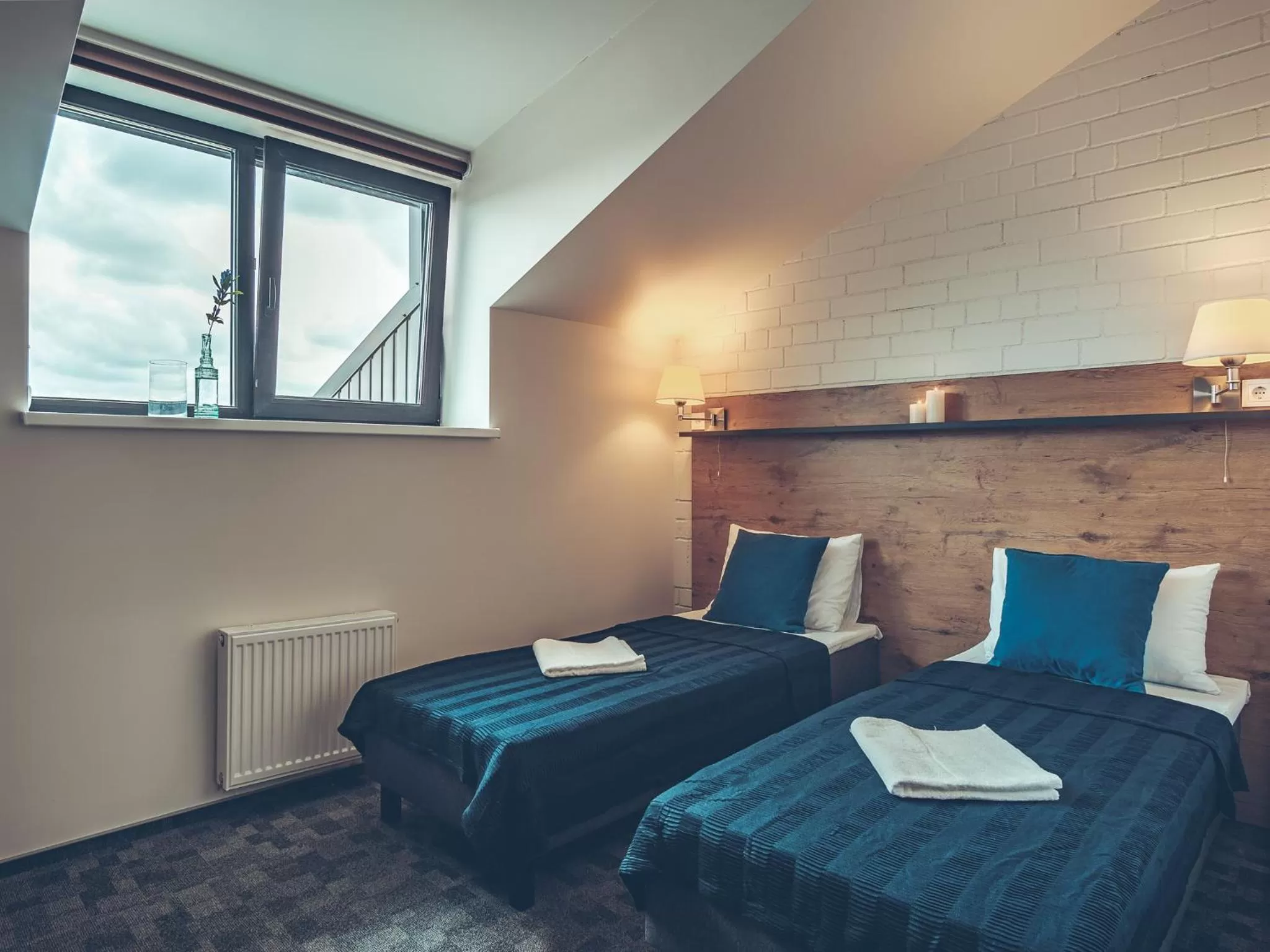 Bed in SELF CHECK-IN Hotel Railway Apartments