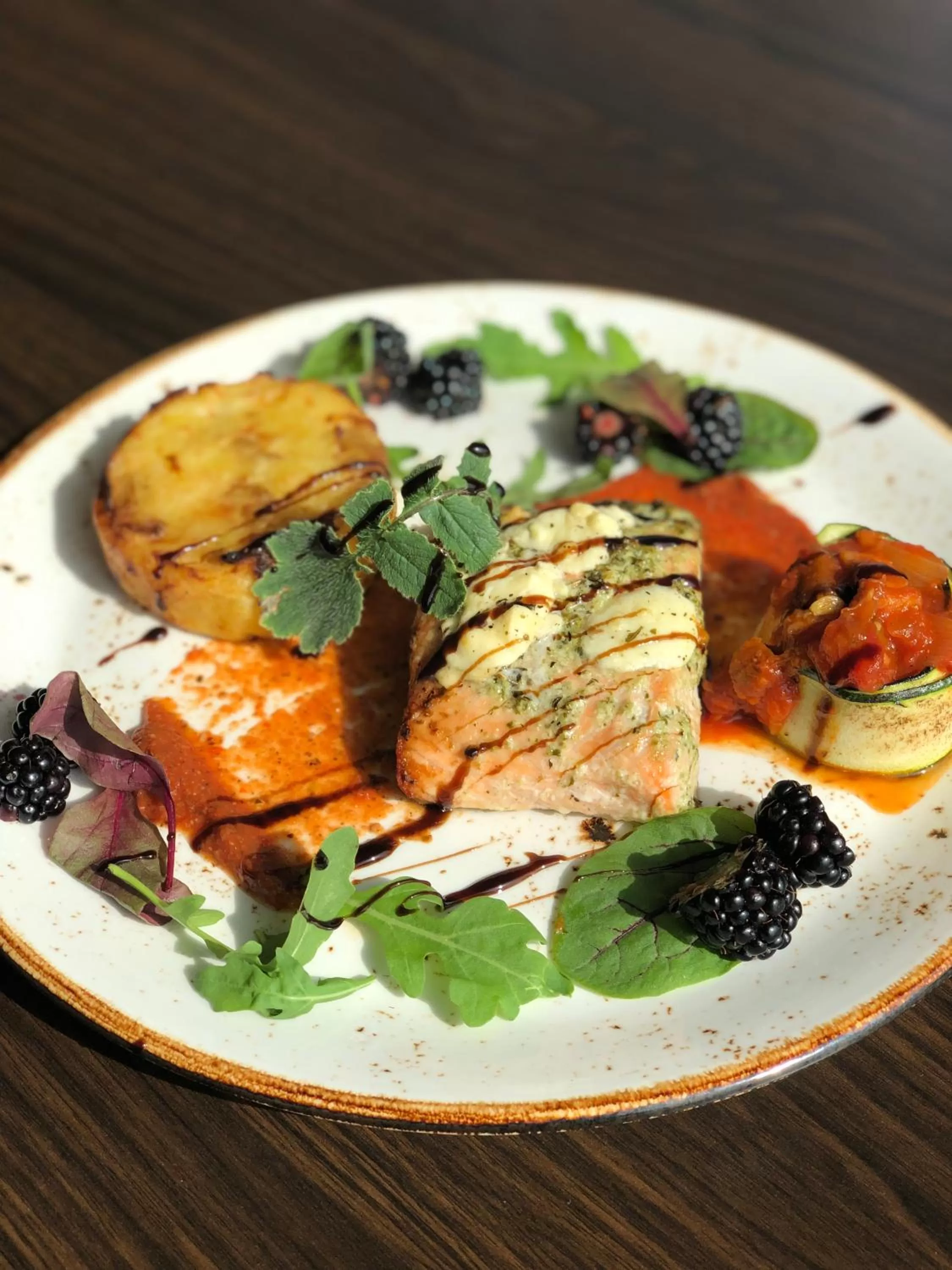 Food close-up in Aurora Hotel at Reykjavik-Keflavik Airport Terminal KEF